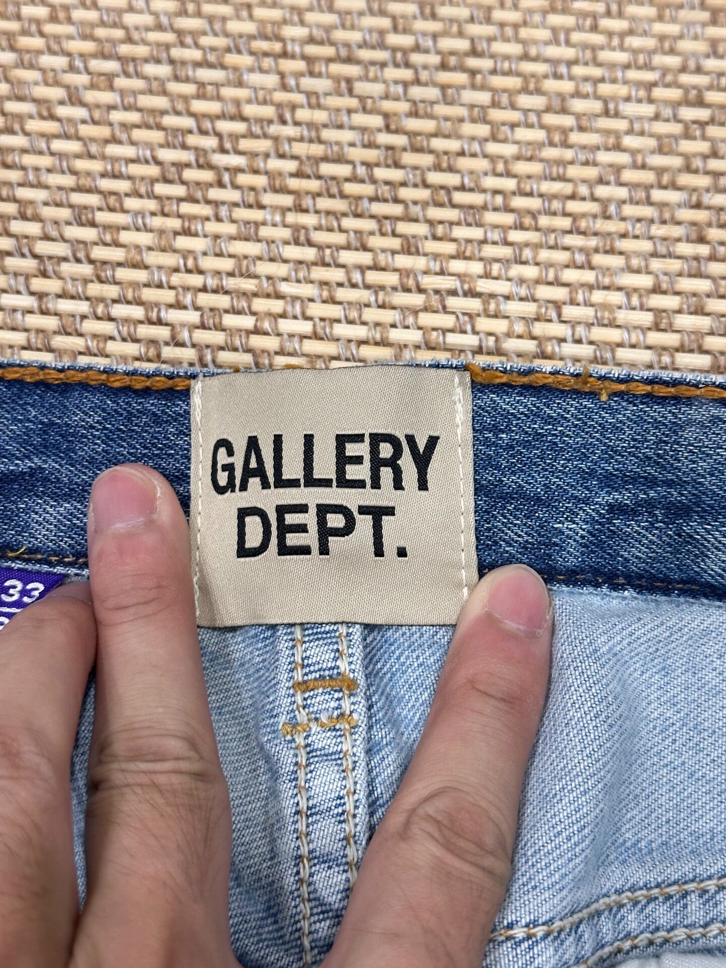 Gallery Dept 5001 Patchwork Blue Jeans — label
