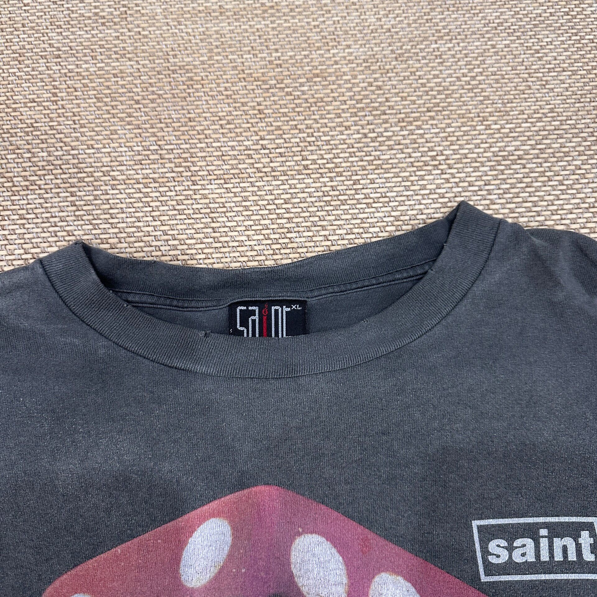 Saint Michael Black Red Dice Long Sleeve Shirt — detail