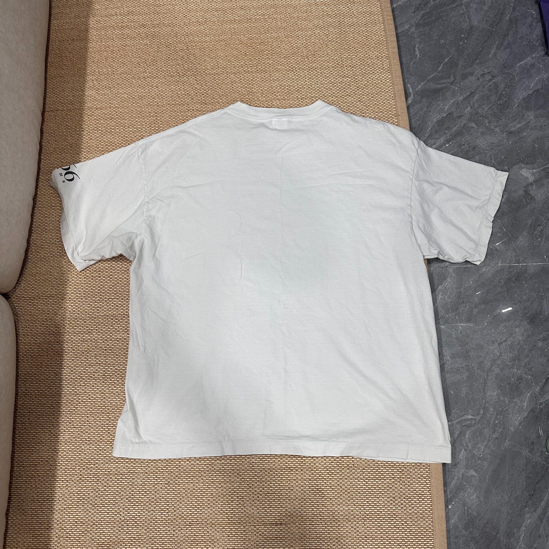 Saint Michael Rainbow Logo White Tee — front