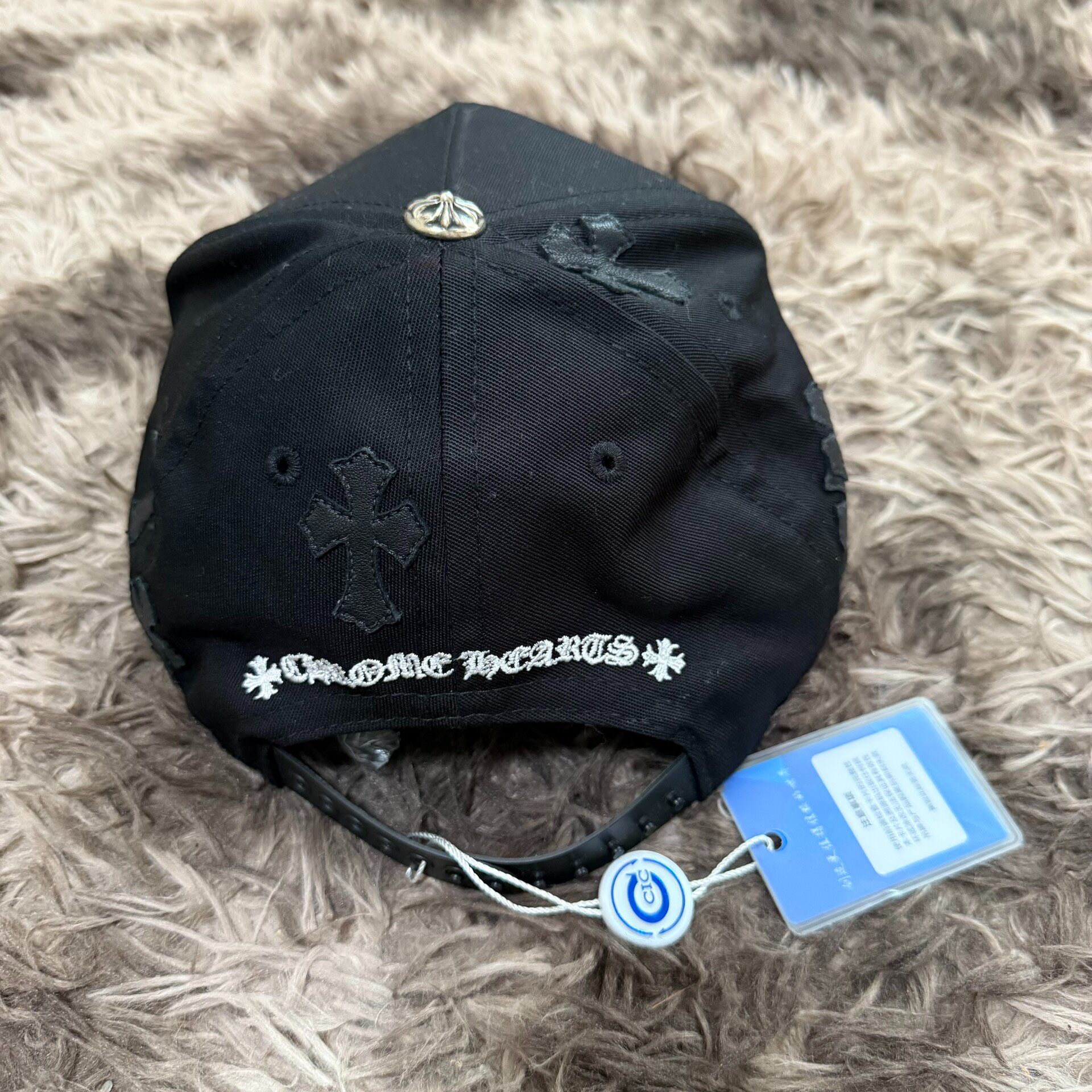 Chrome Hearts Black Gray Baseball Cap — front