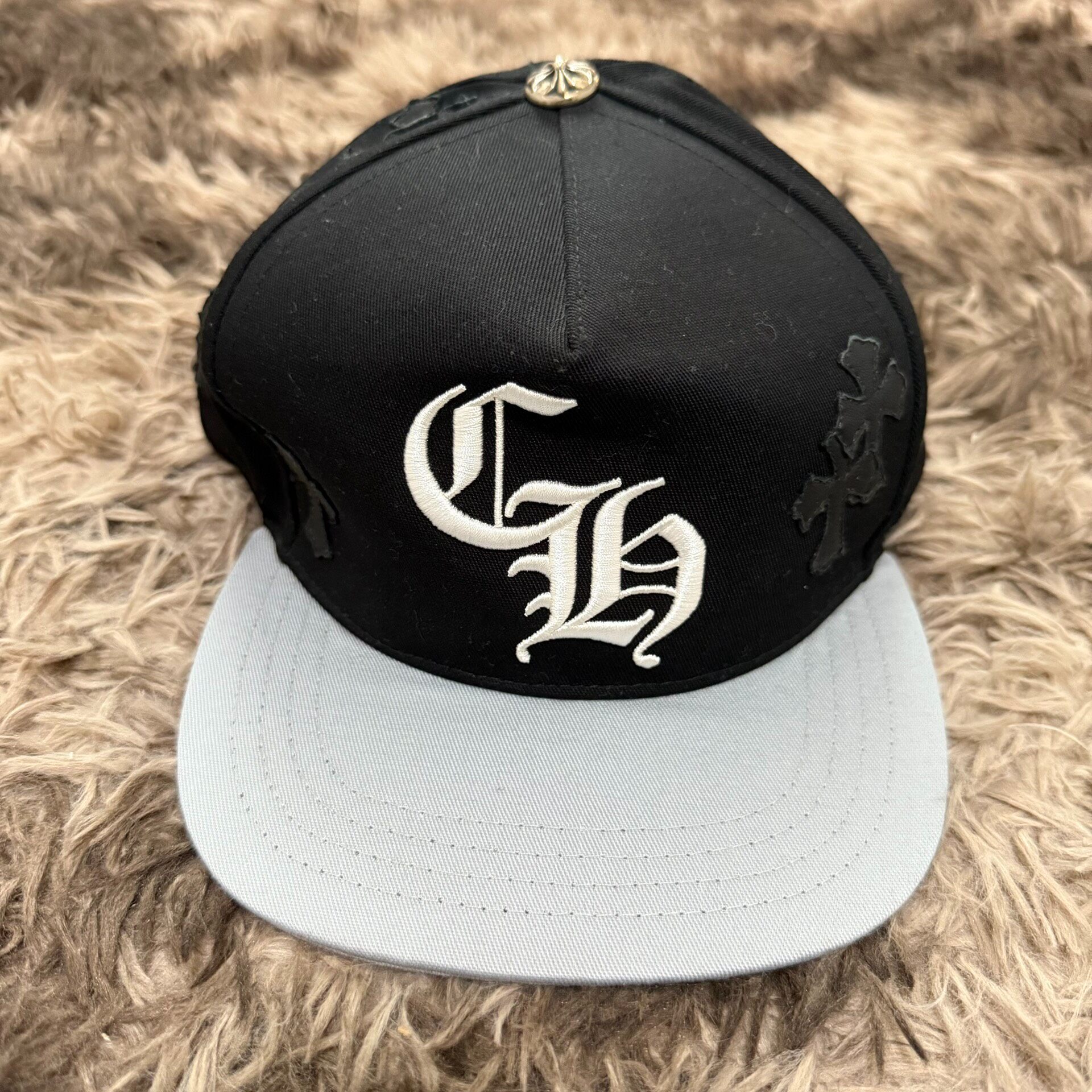 Chrome Hearts Black Gray Baseball Cap
