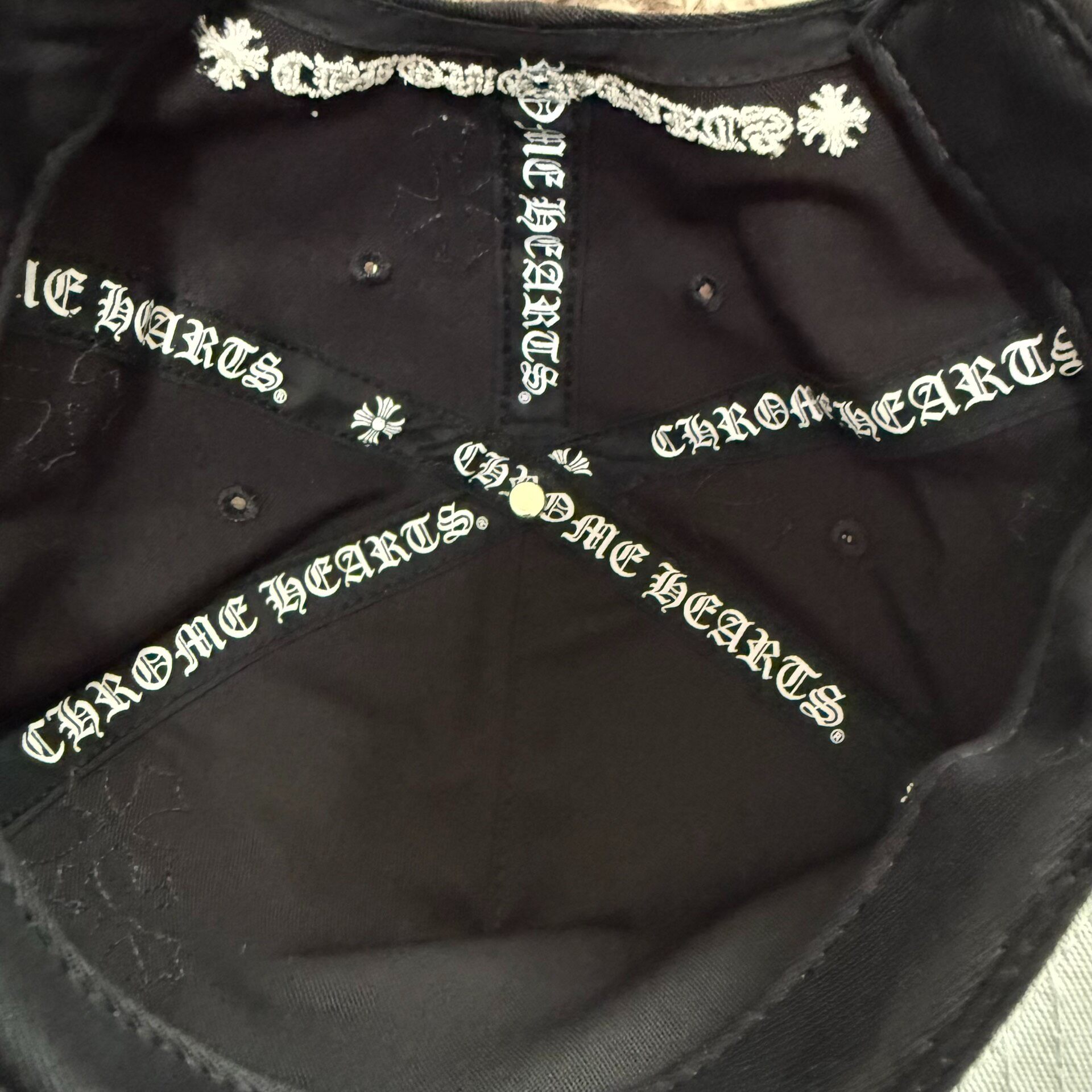 Chrome Hearts Black Gray Baseball Cap — back