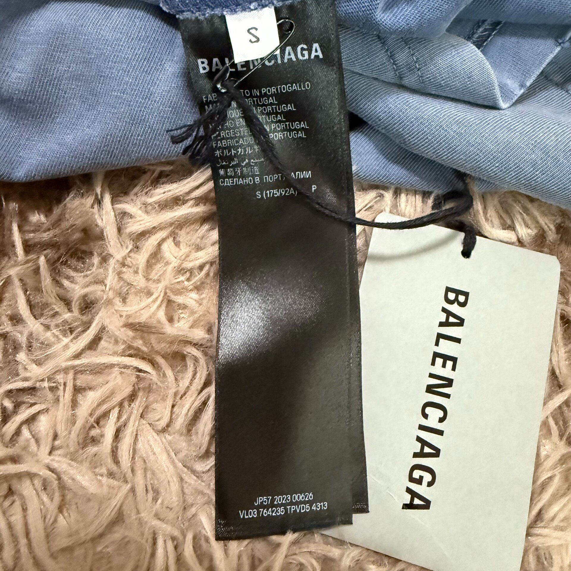 Balenciaga 23ss Be Kind Blue Tee — back