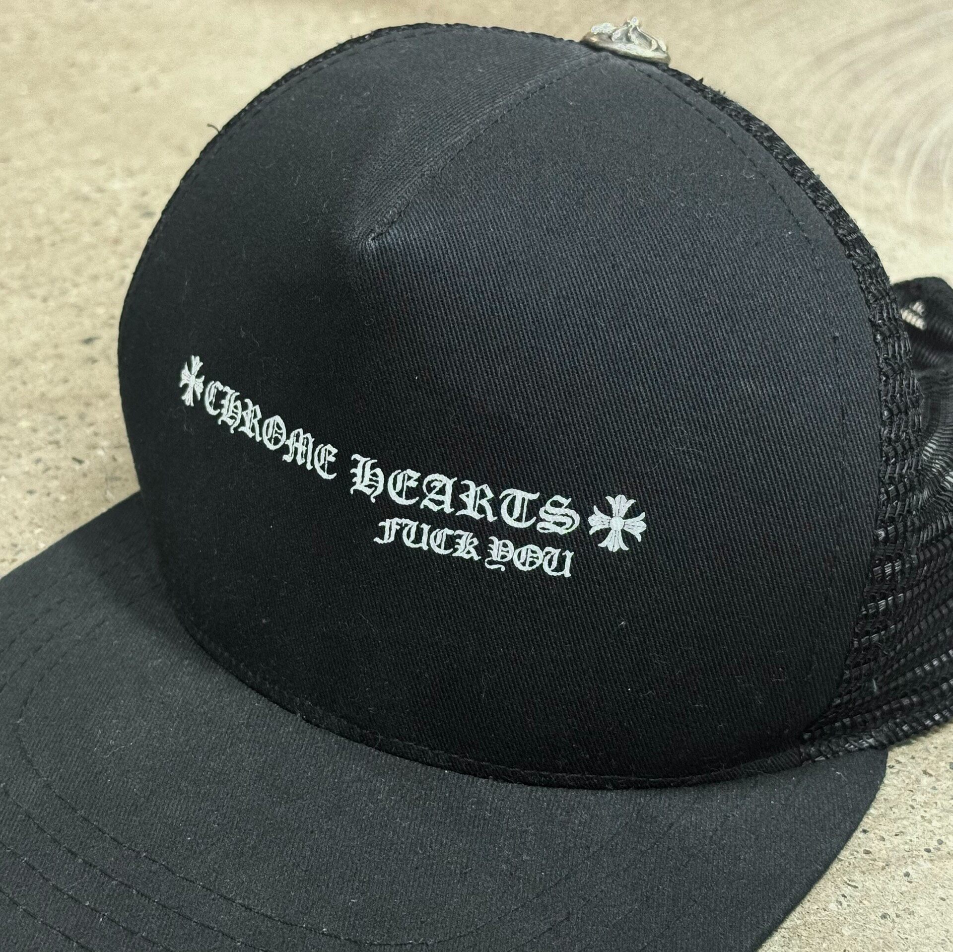 Chrome Hearts Black Trucker Cap — back