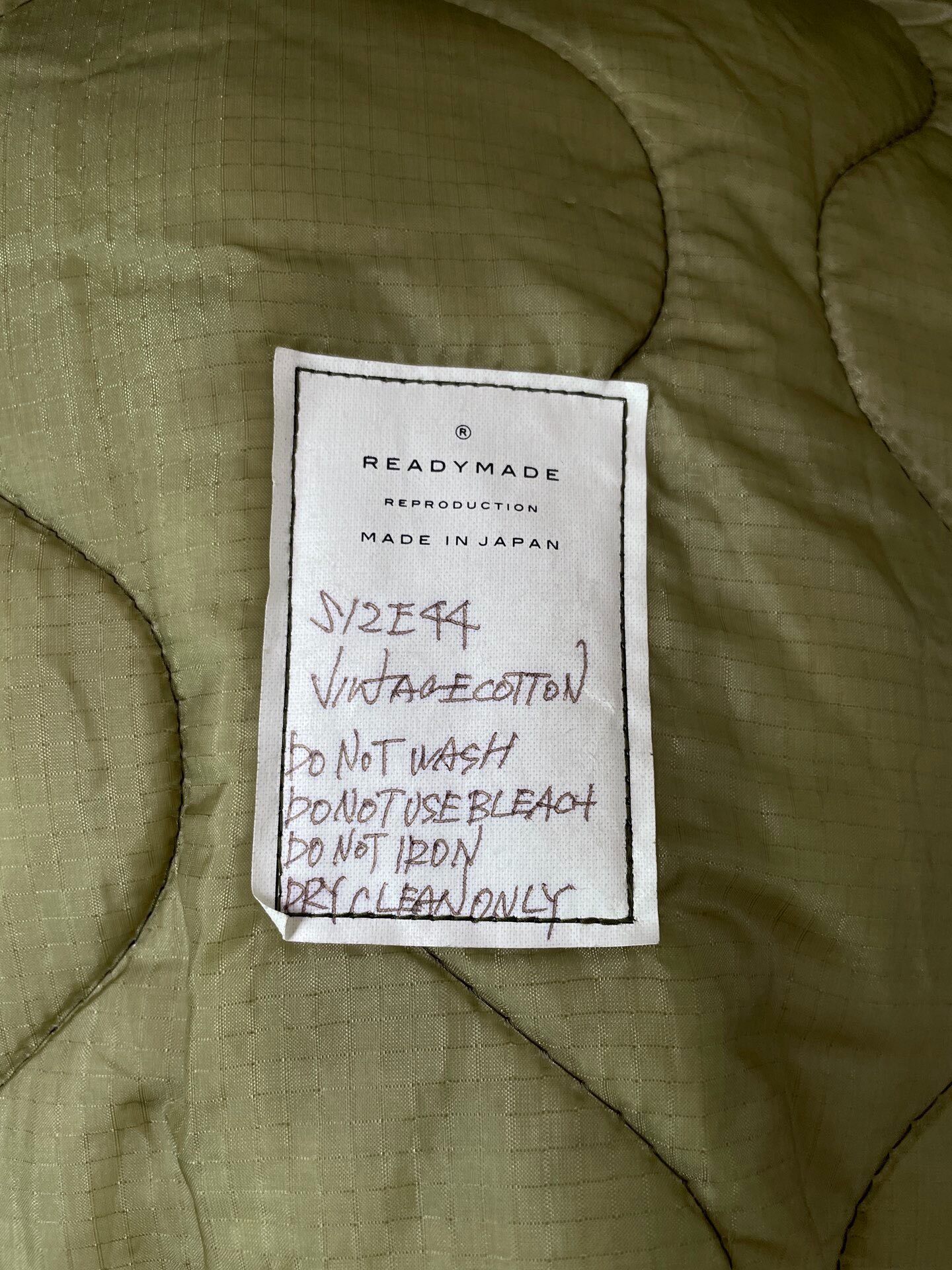 Readymade Fishtail Parka — label