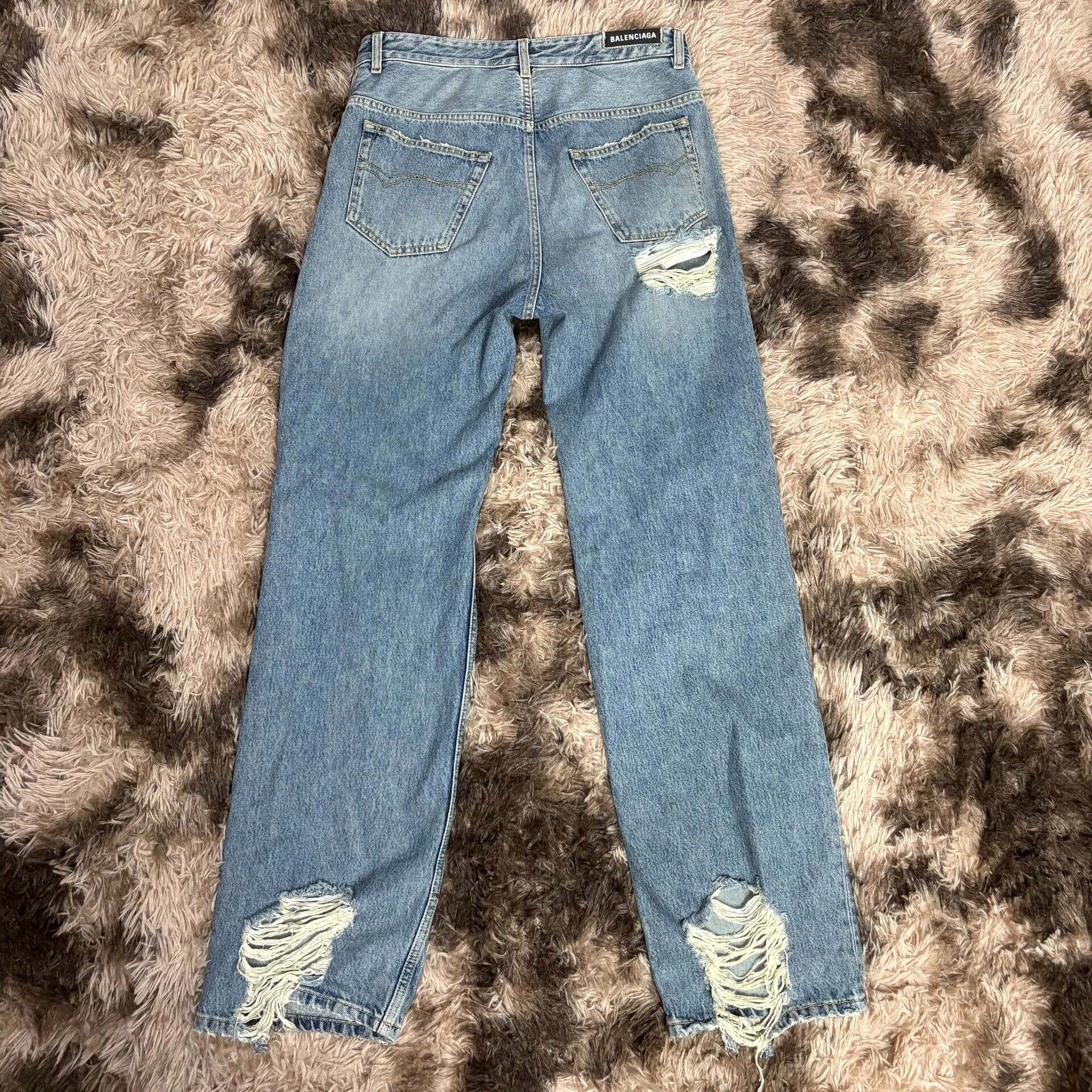 Balenciaga Distressed Denim Jeans — front