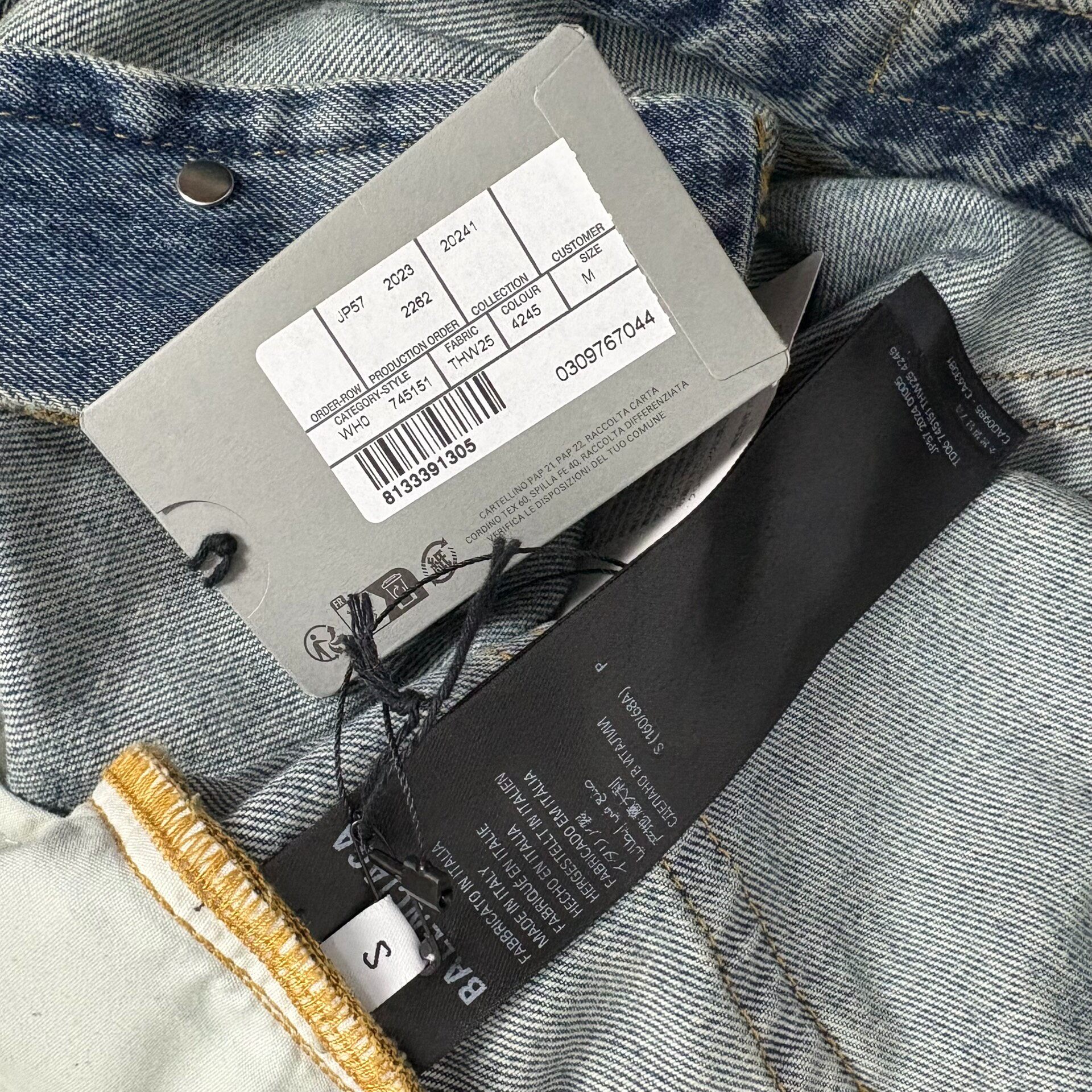 Balenciaga Distressed Denim Jeans — back