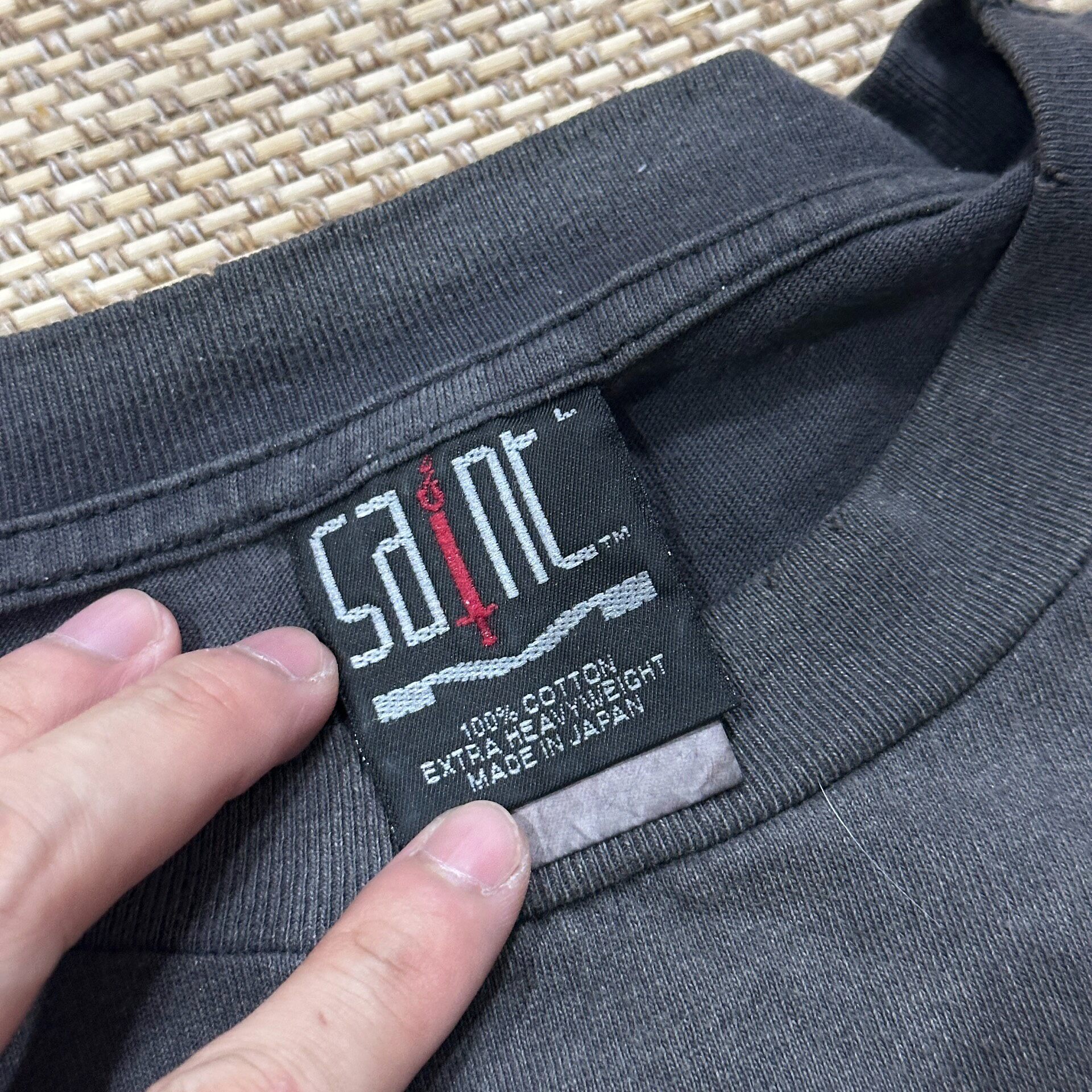 Saint Michael Black Green Ram T-Shirt — detail