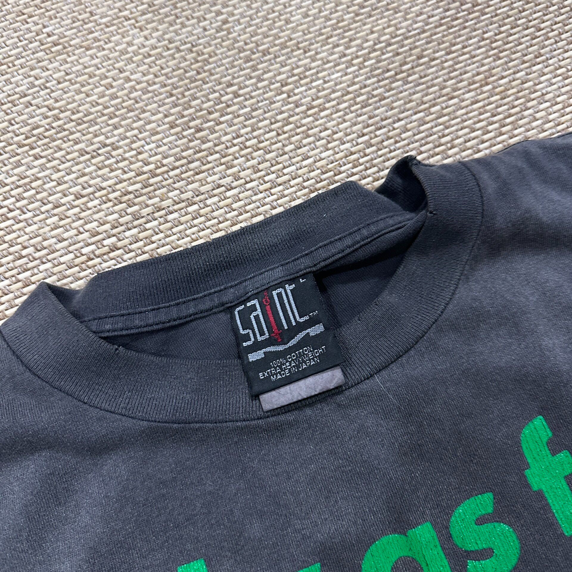 Saint Michael Black Green Ram T-Shirt — back