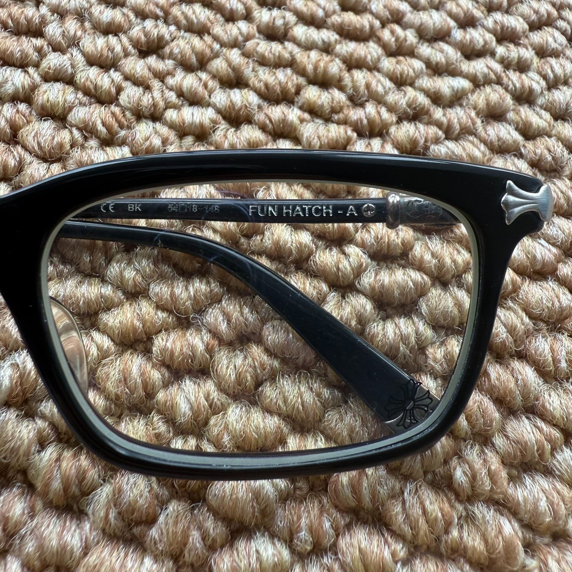 Chrome Hearts FUN HATCH-A Black Eyeglasses — front