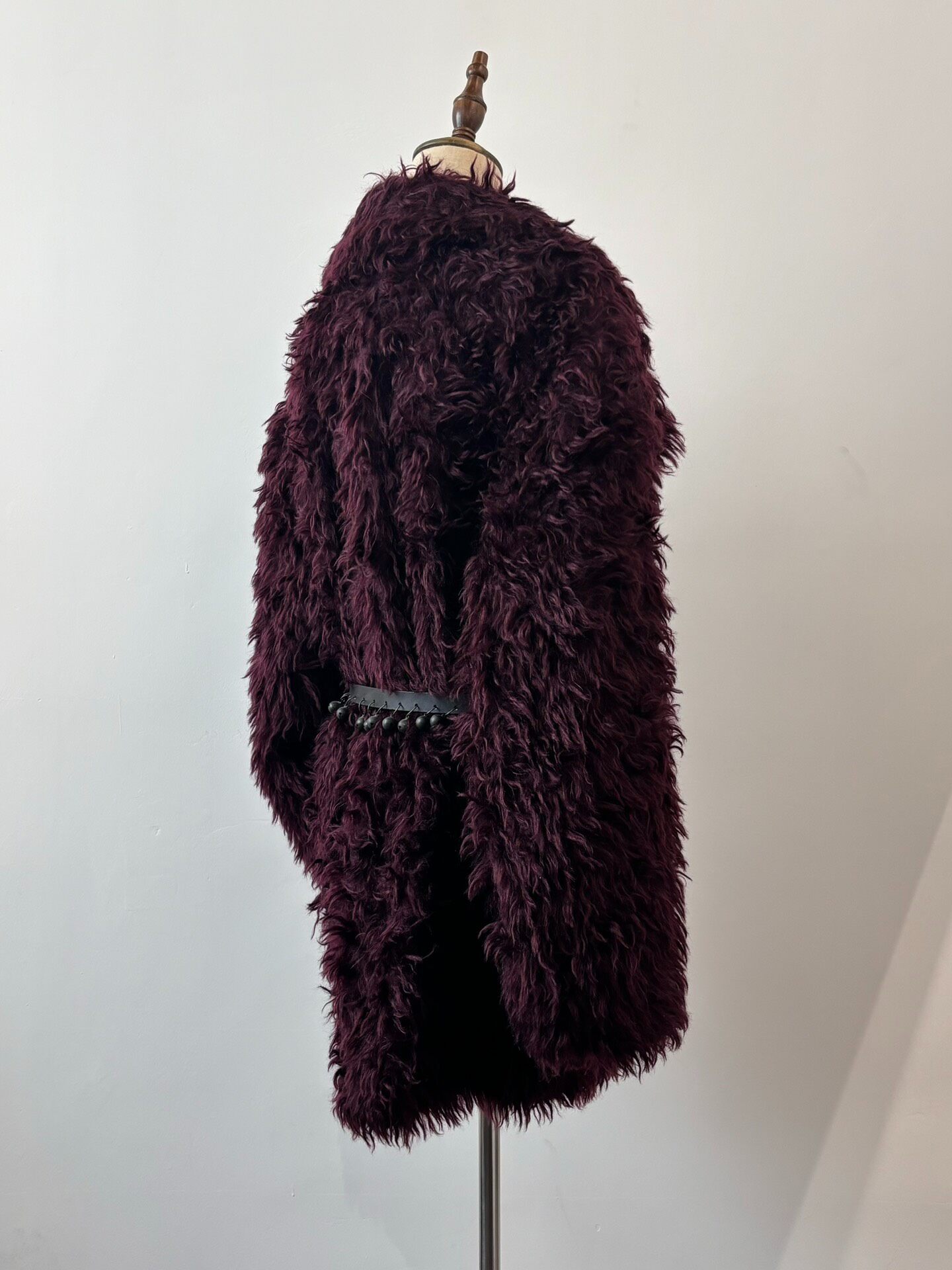 Maison Margiela 2016 Purple Fur Coat — label