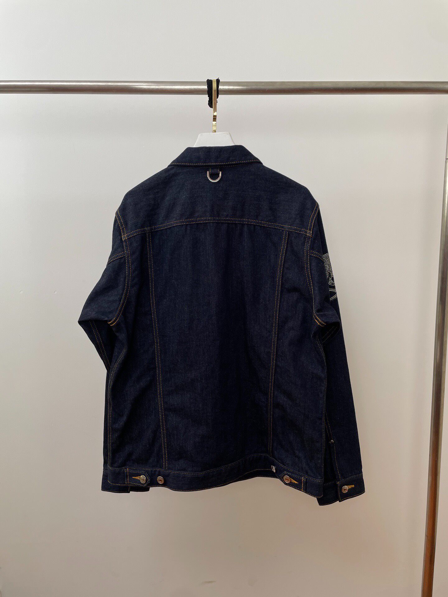 Mastermind Denim Jacket Skull Rhinestone — front