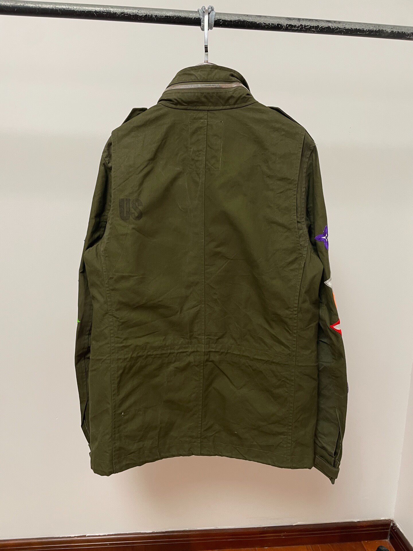 Olive Green Military Jacket — front