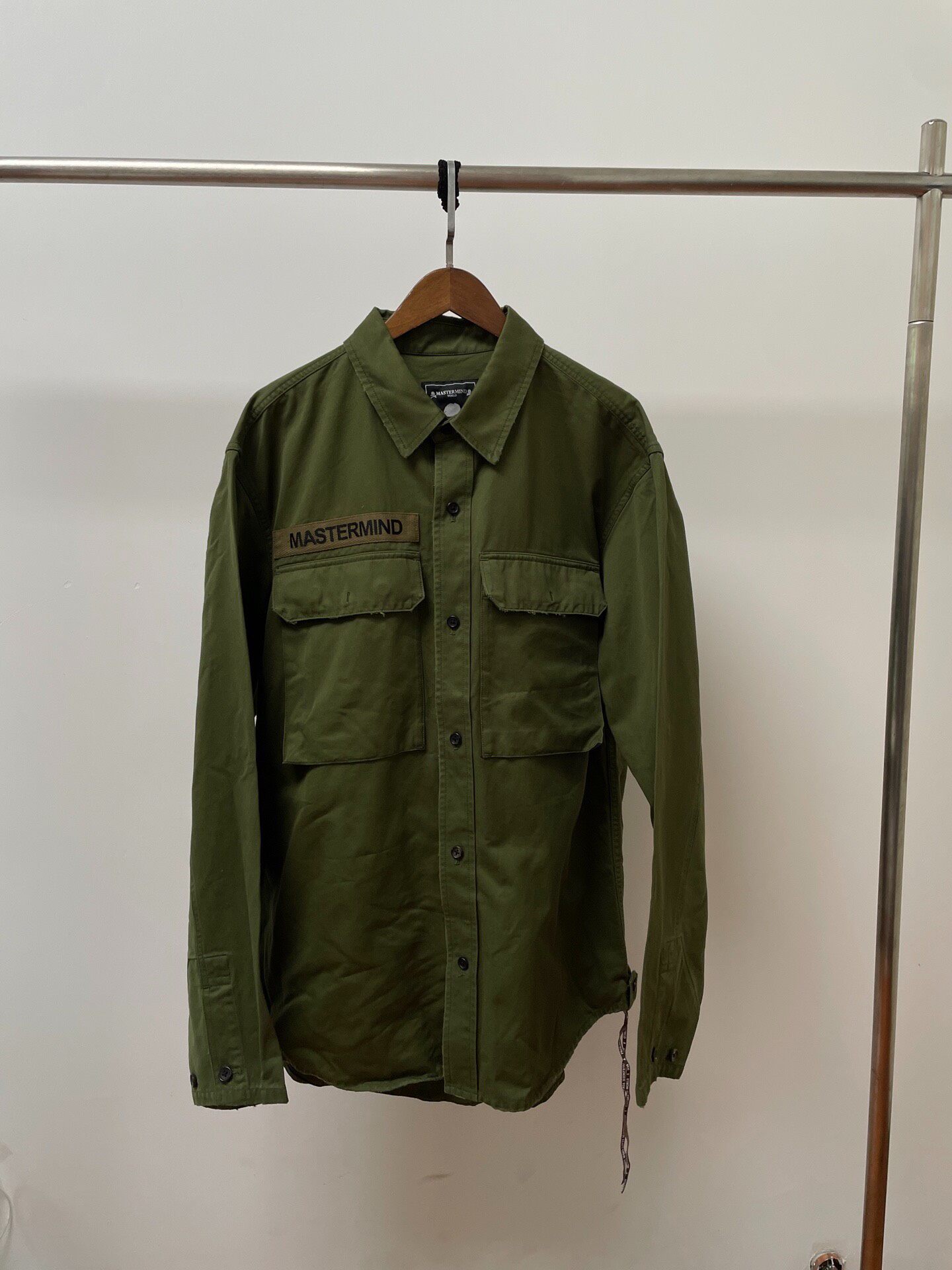 Mastermind Olive Green Skull Jacket — front