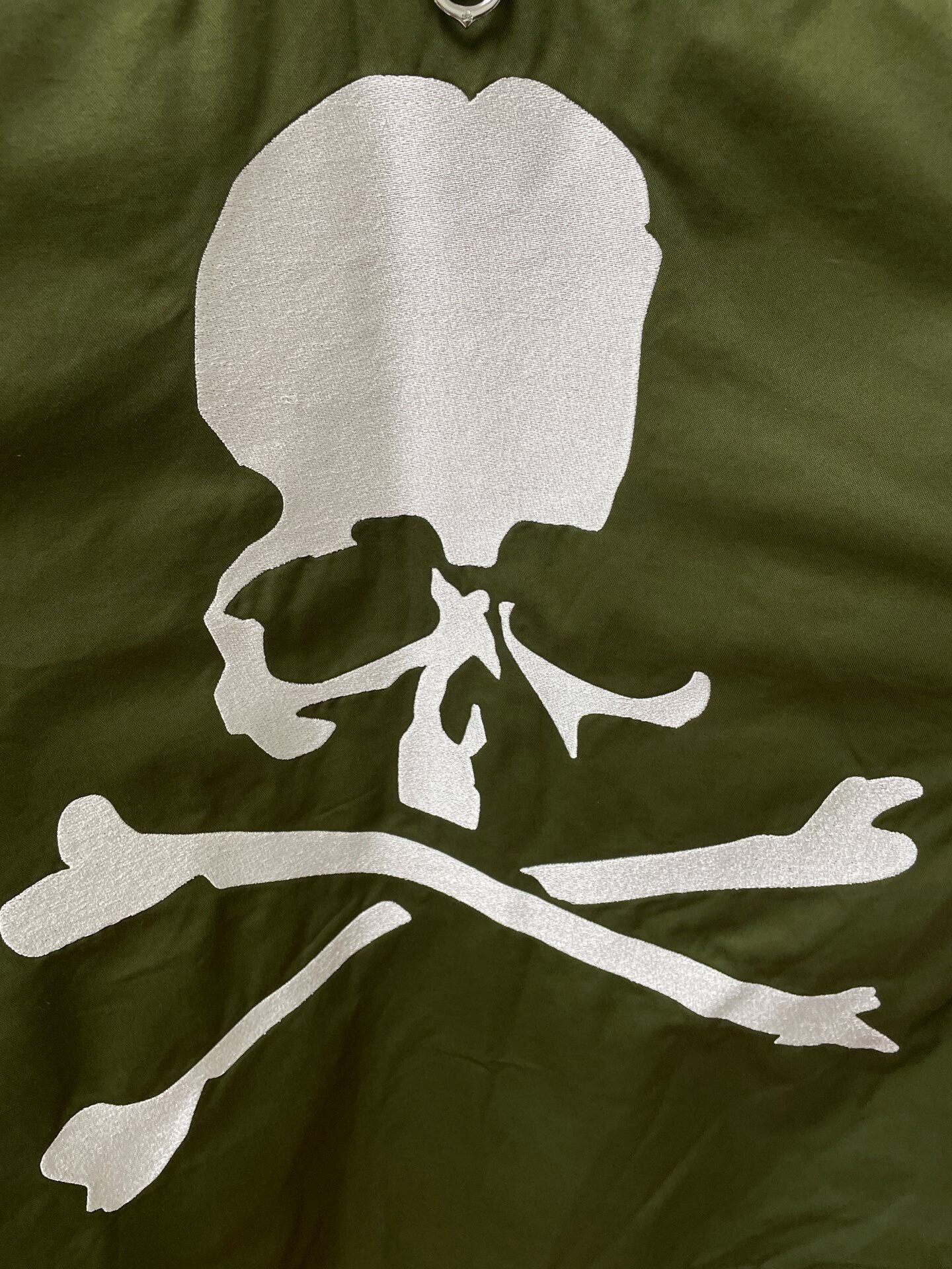 Mastermind Olive Green Skull Jacket — detail