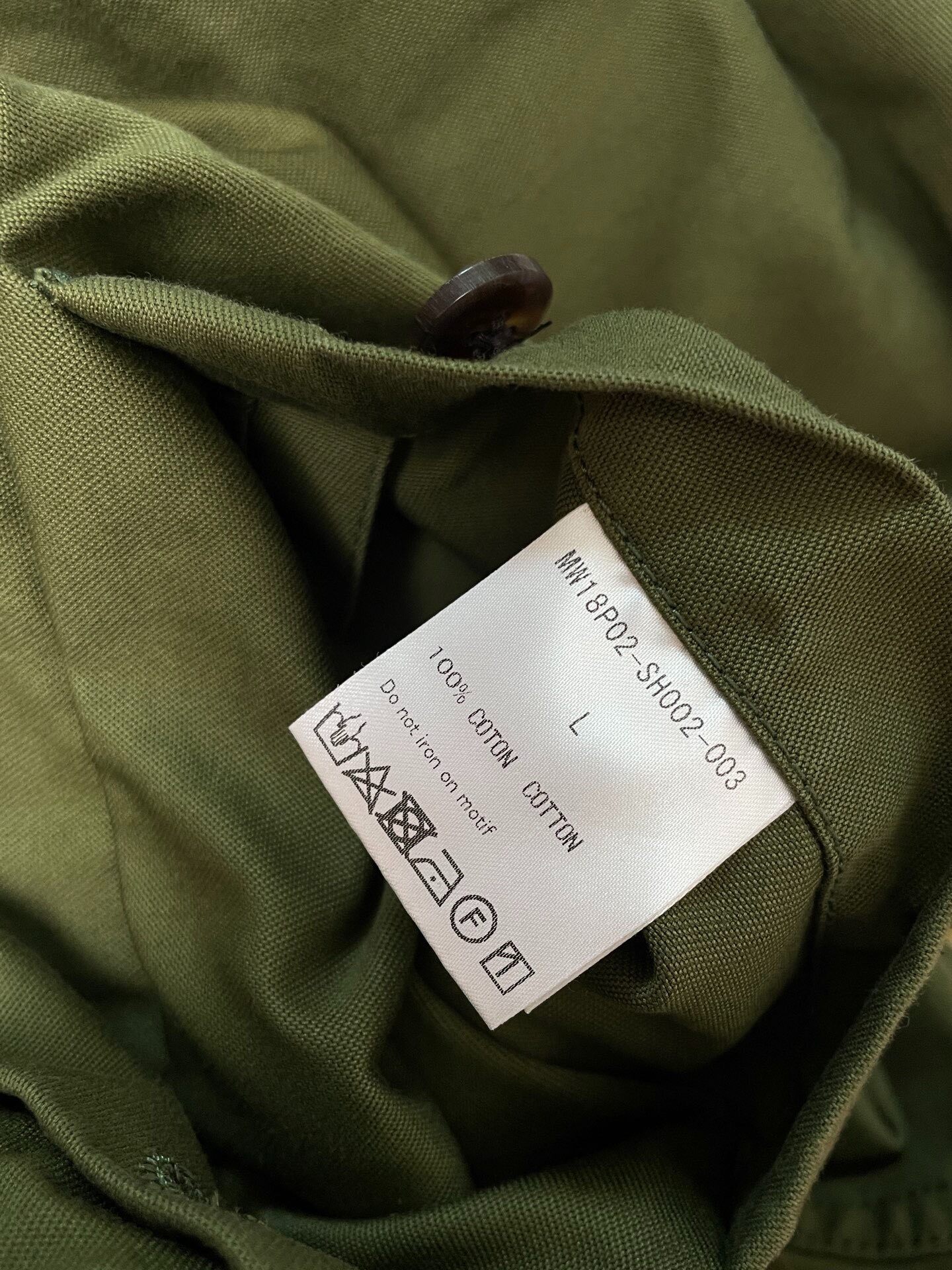 Mastermind Olive Green Skull Jacket — label