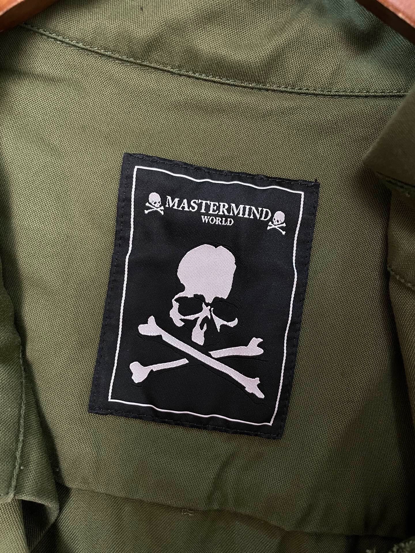 Mastermind Olive Green Skull Jacket — back
