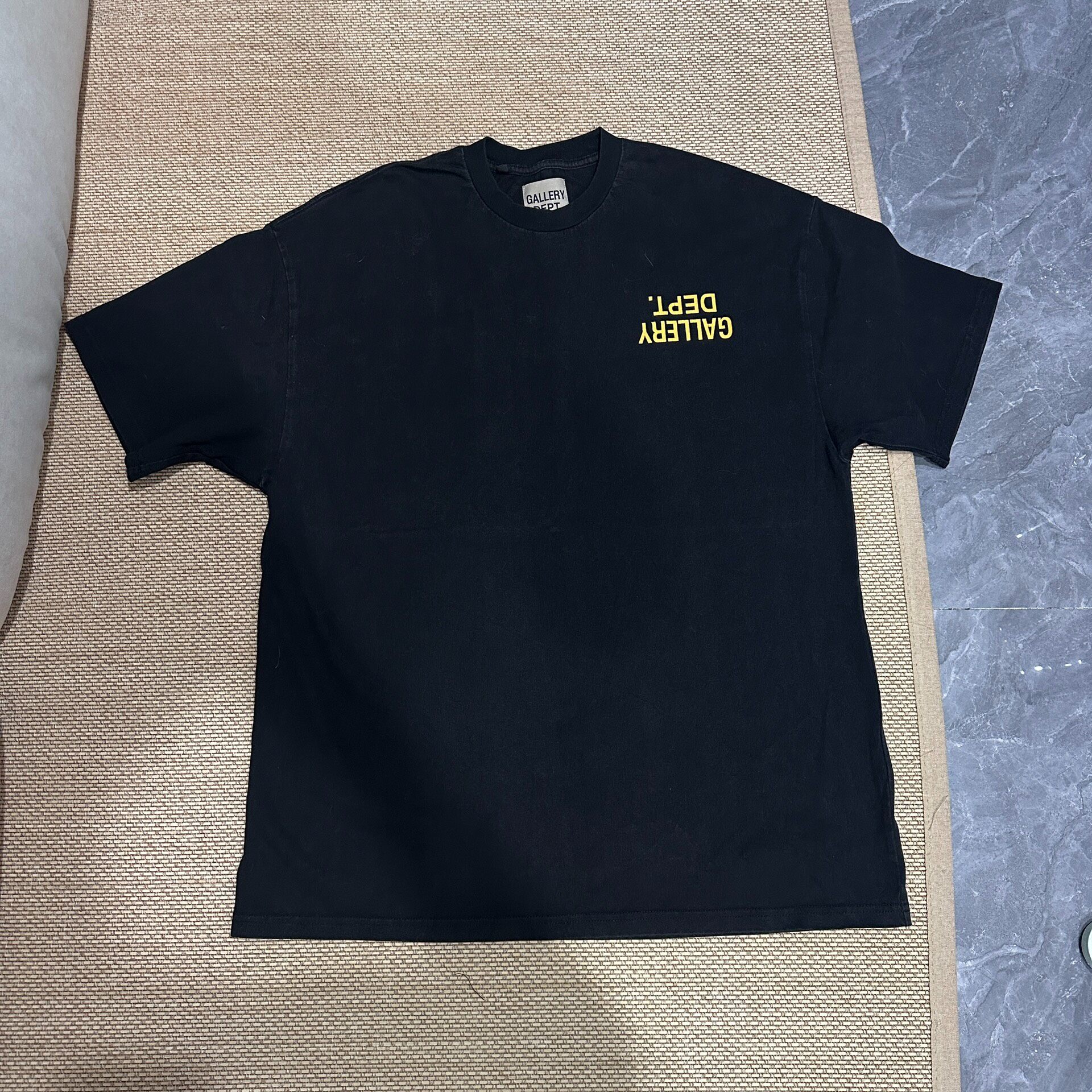 Gallery Dept Reversed Text Black Tee — front