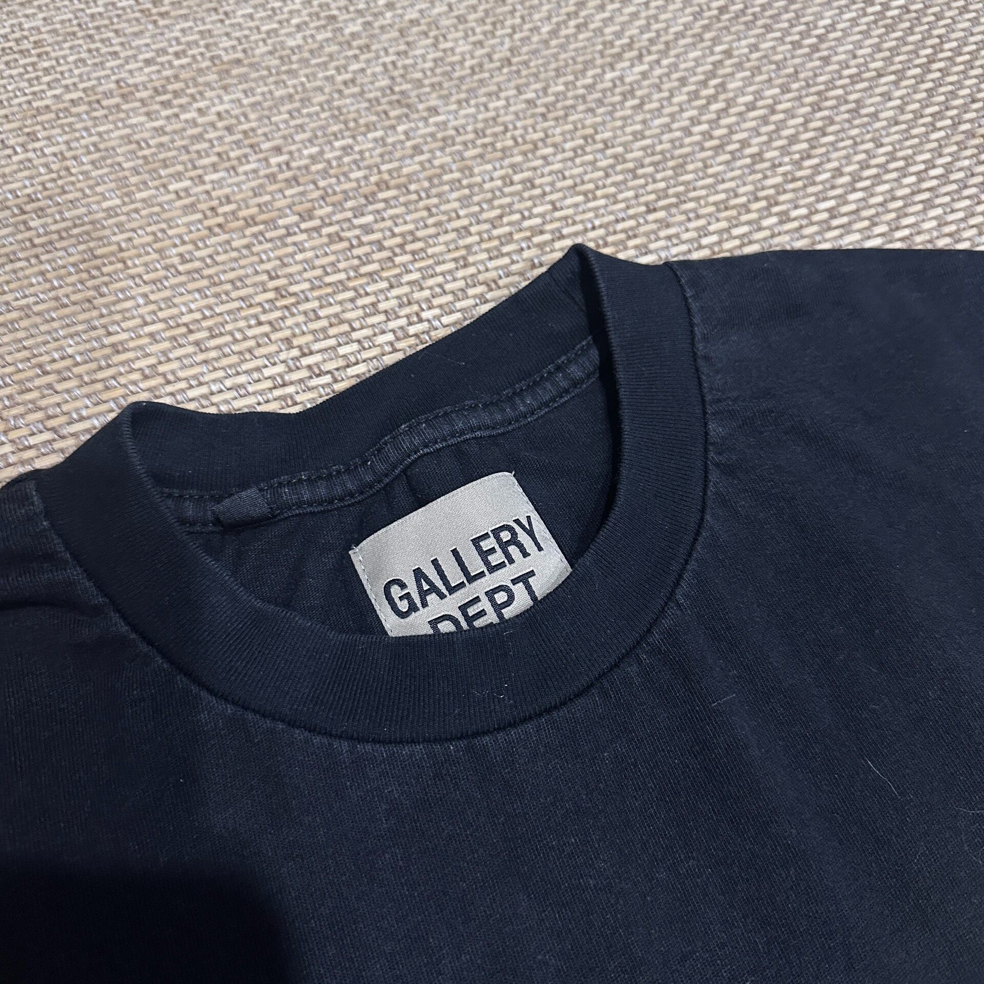 Gallery Dept Reversed Text Black Tee — detail