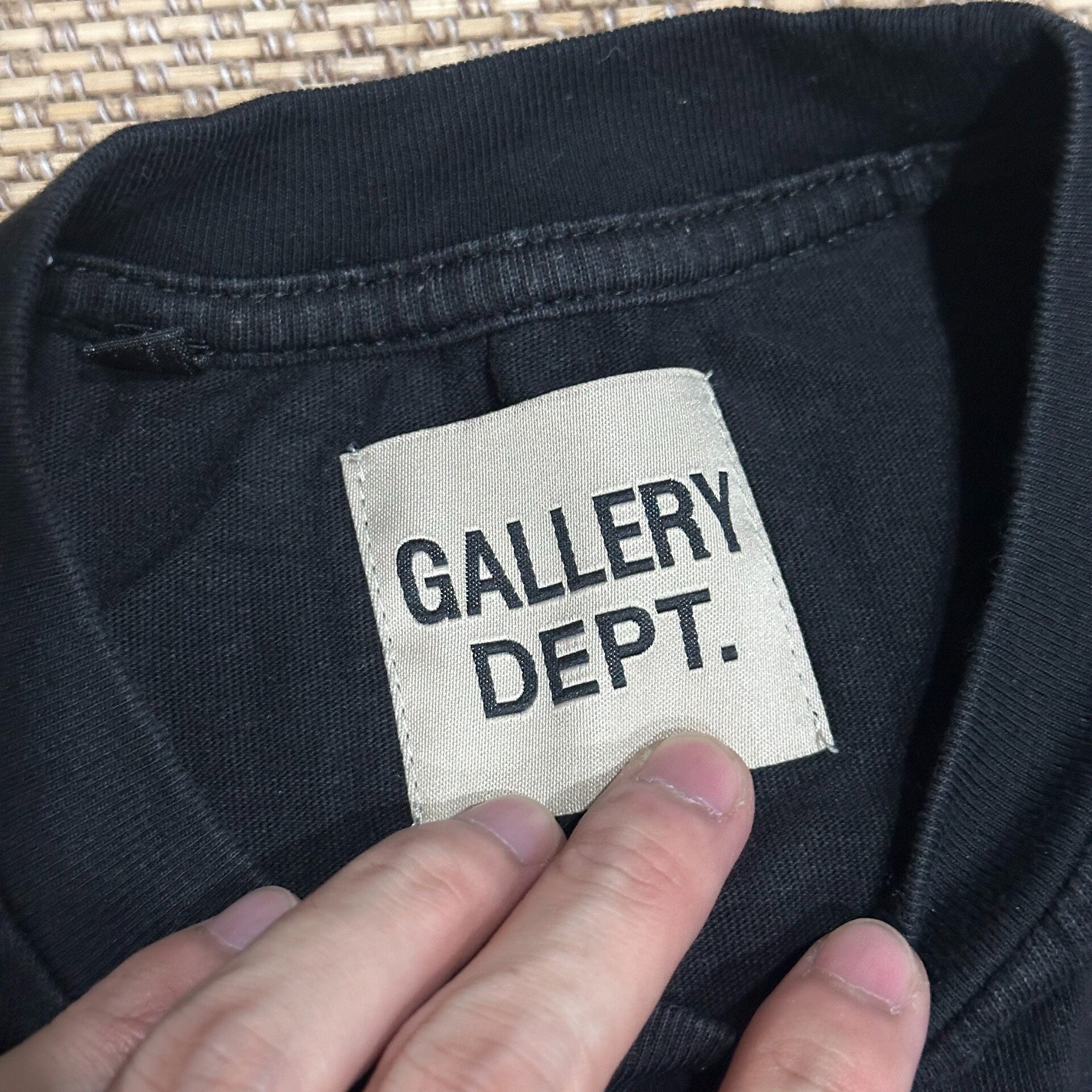 Gallery Dept Reversed Text Black Tee — back