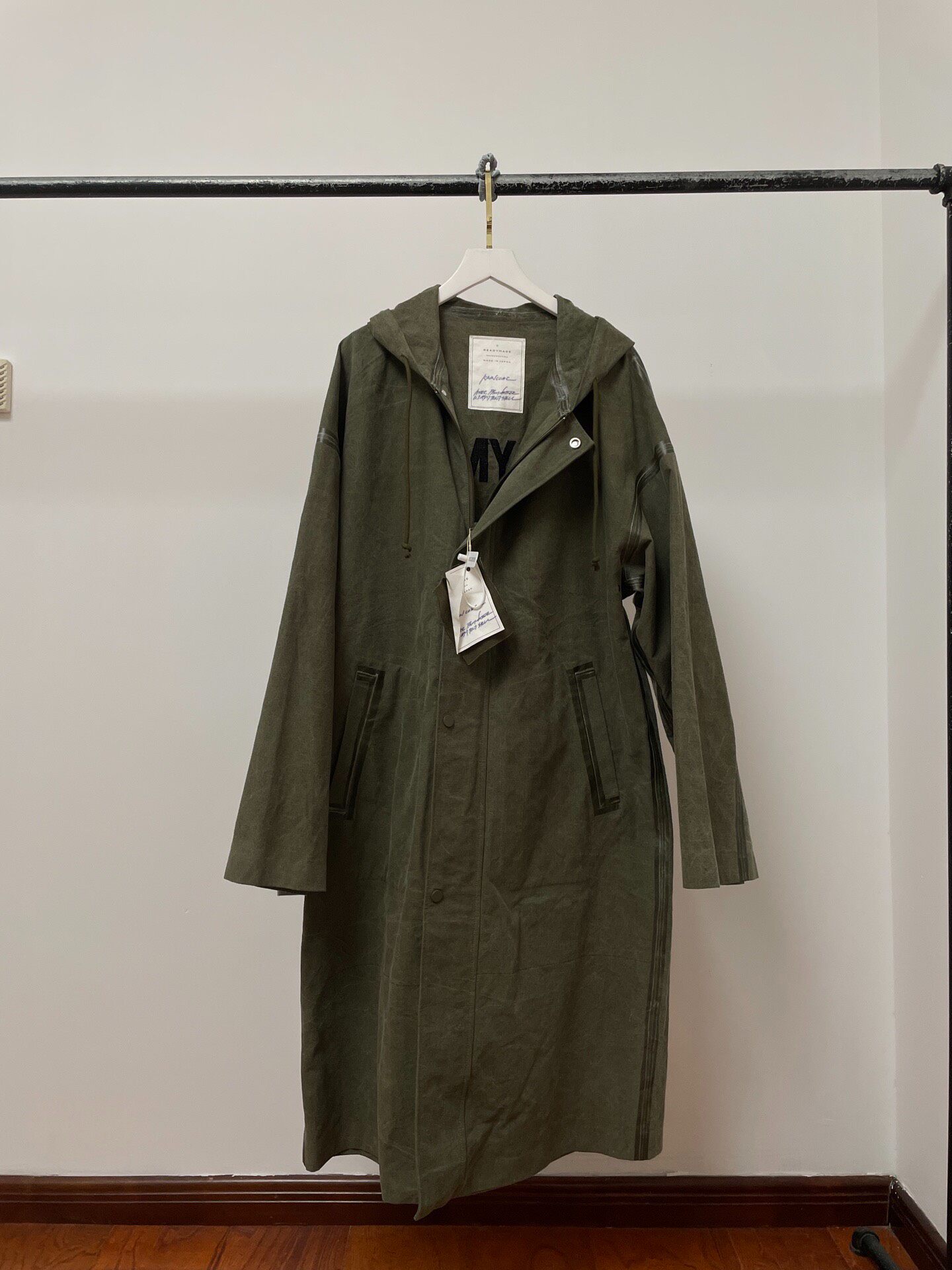 Army Green Hooded Military Trench Coat