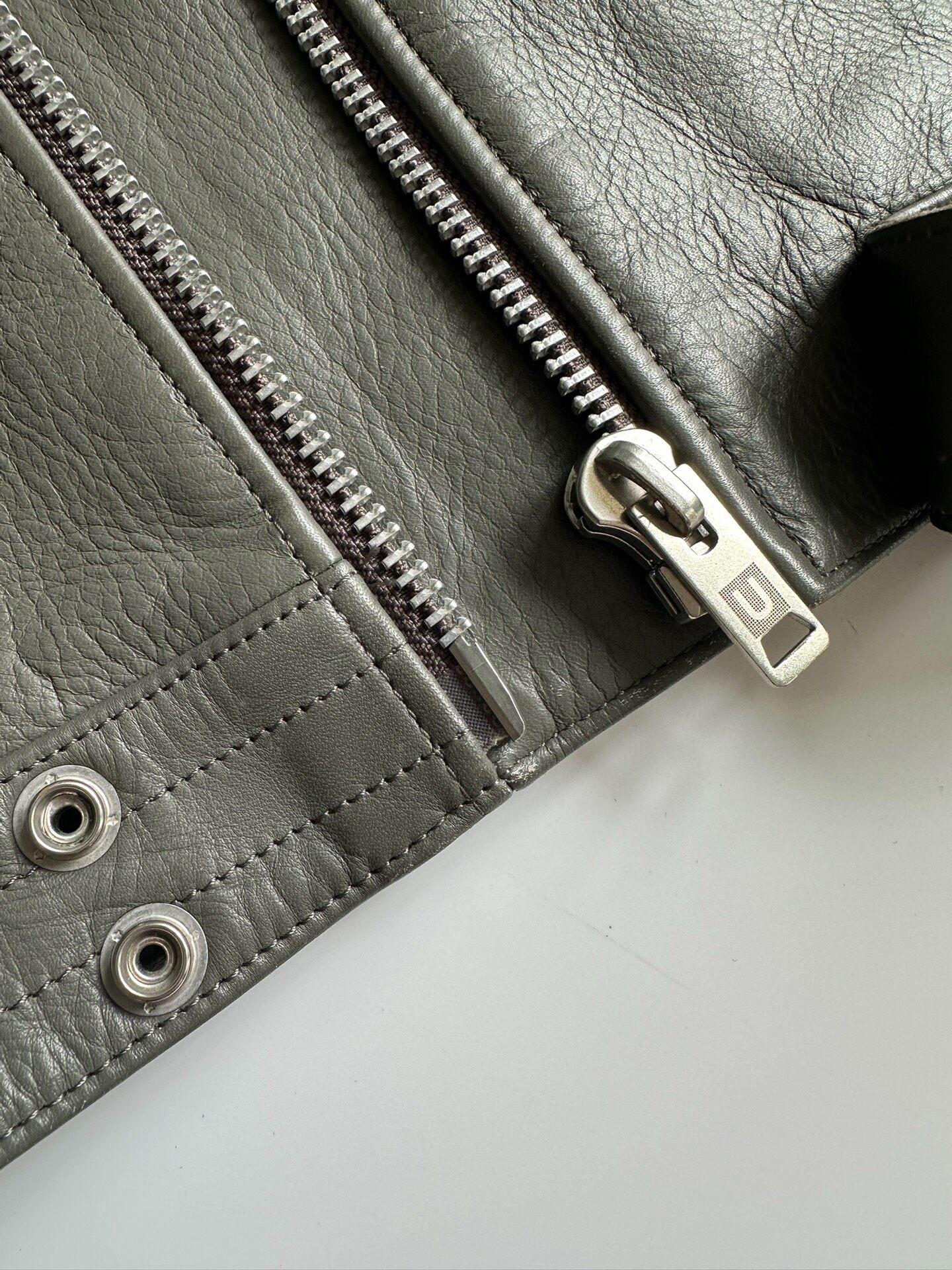 UNDERCOVER Detachable Hooded Leather Vest — detail