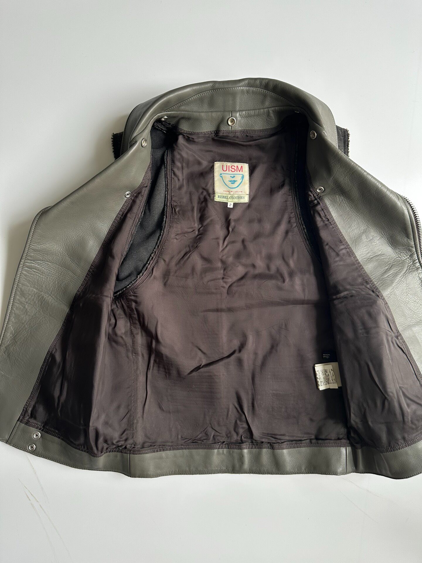UNDERCOVER Detachable Hooded Leather Vest — back