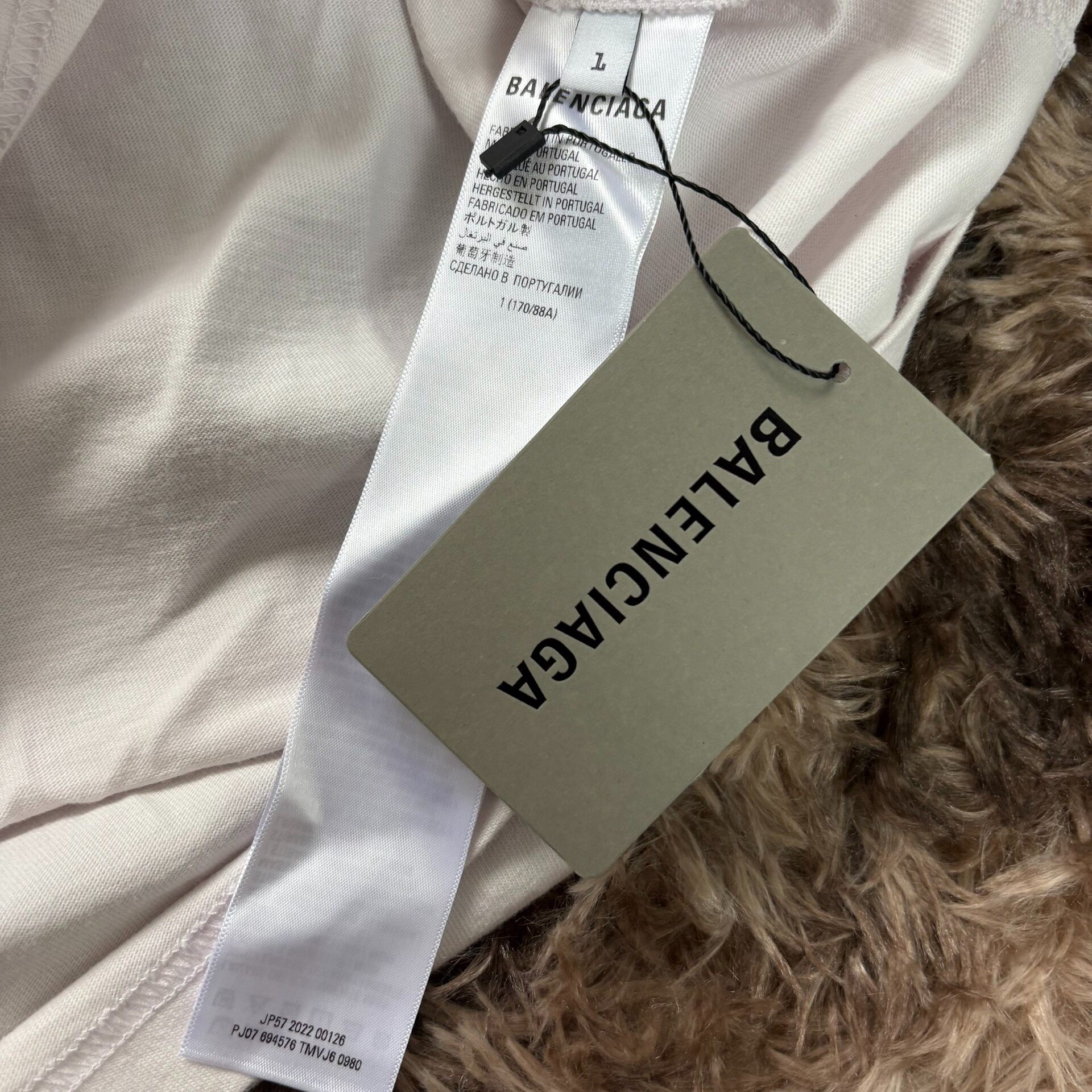 Balenciaga White Short-Sleeve T-Shirt — back