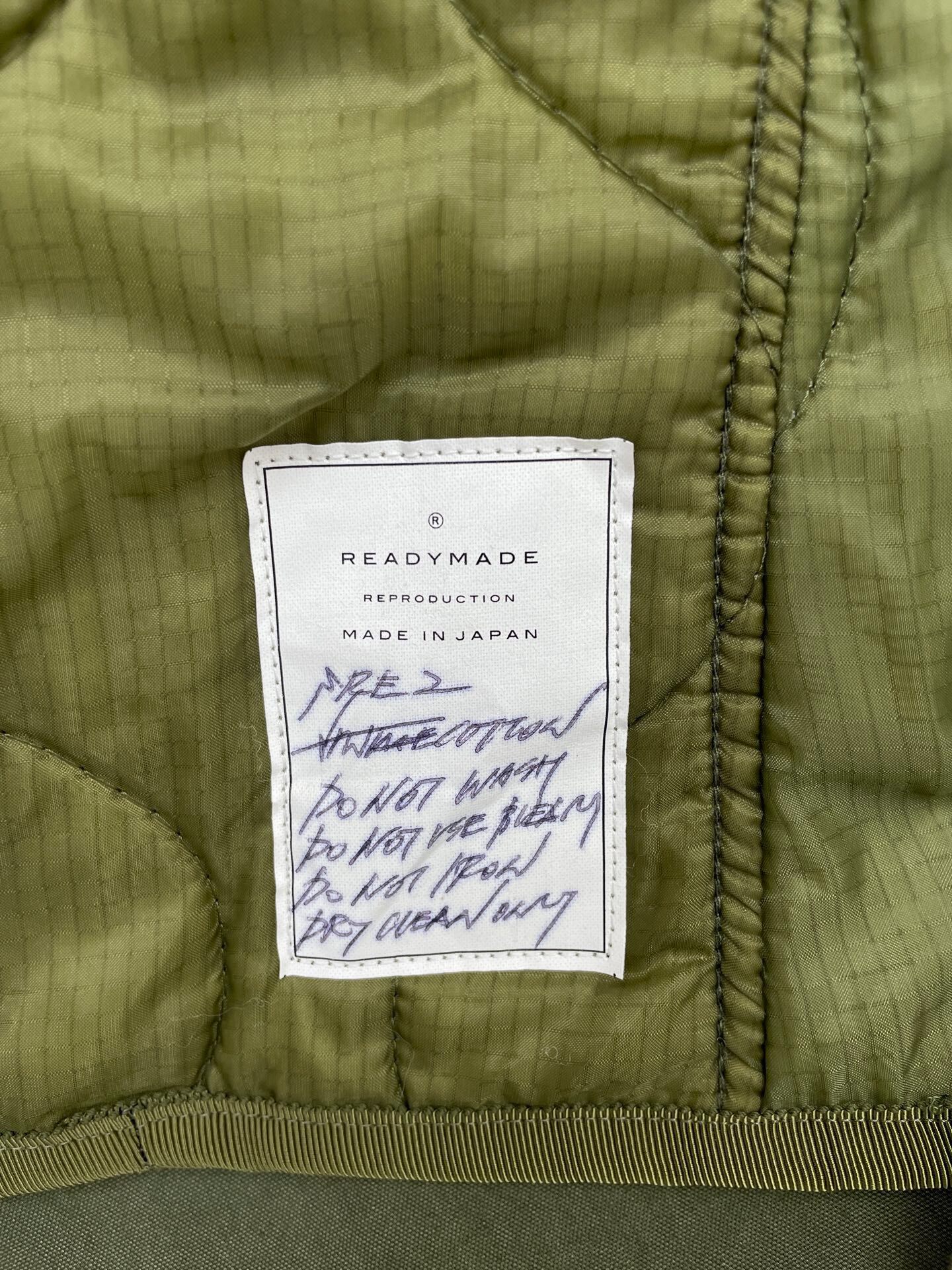 Readymade Olive Green Utility Shirt — back