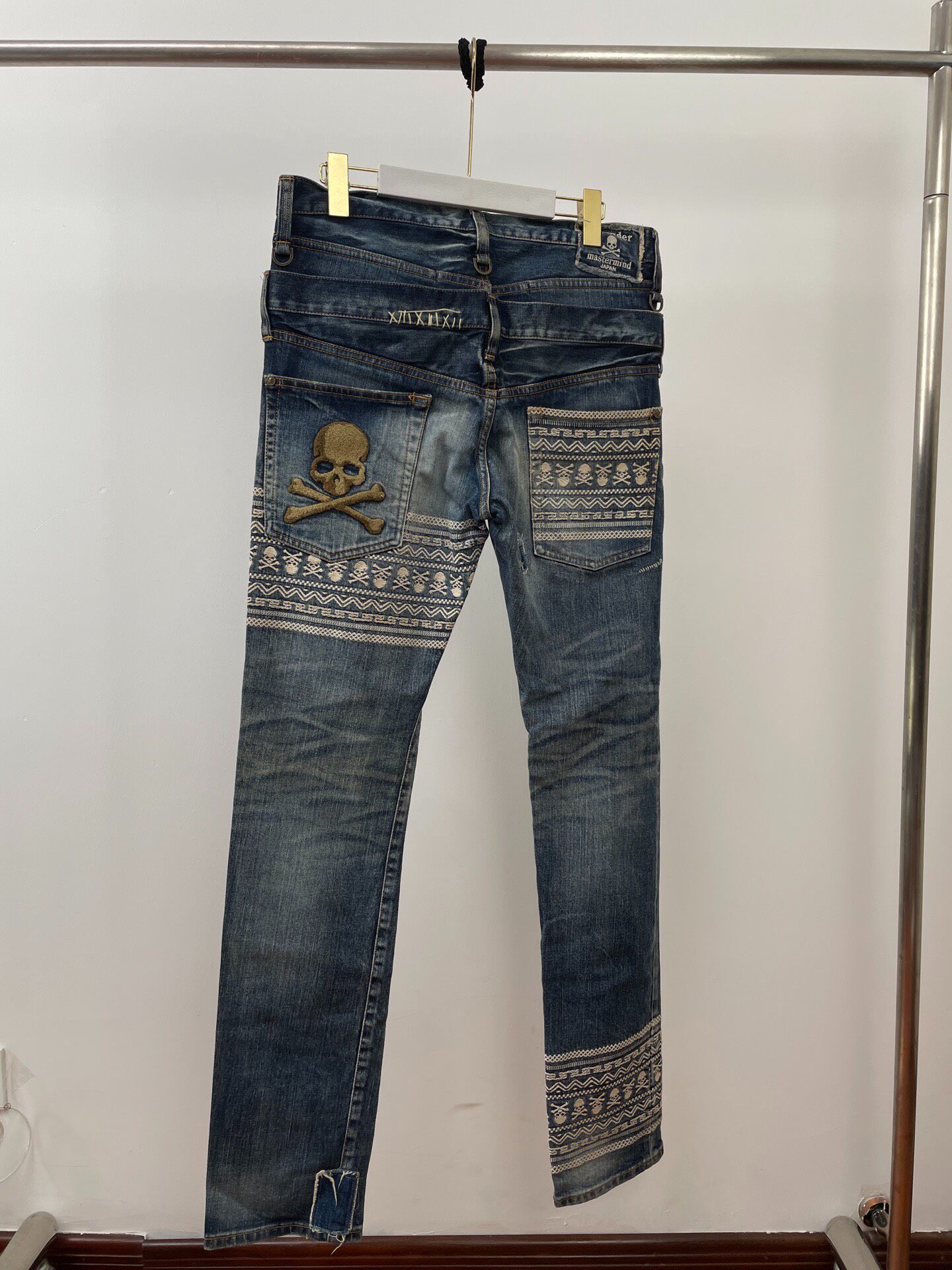 Mastermind Japan MMJ Embroidered Denim Jeans — front