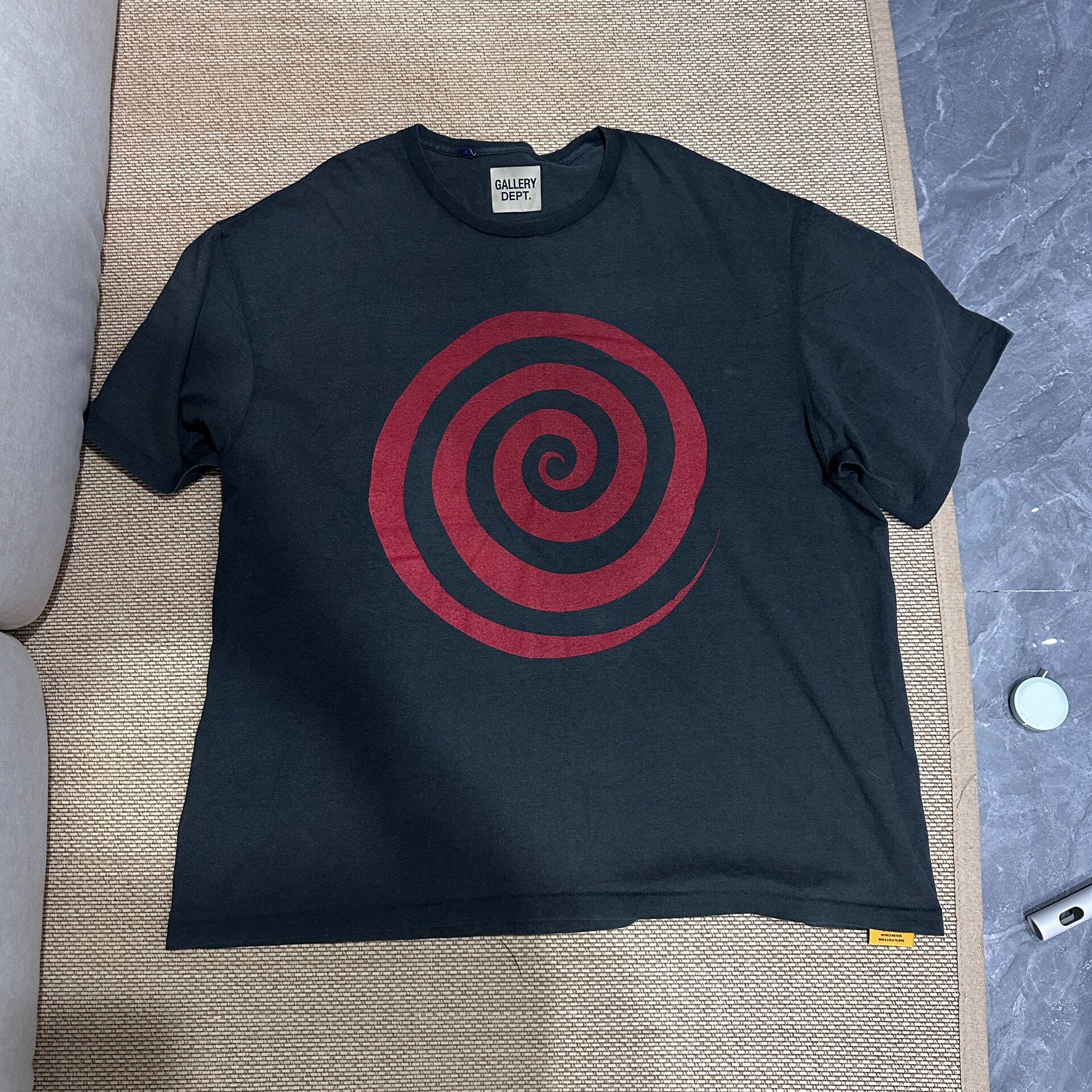 Gallery Dept Black Red Swirl T-Shirt