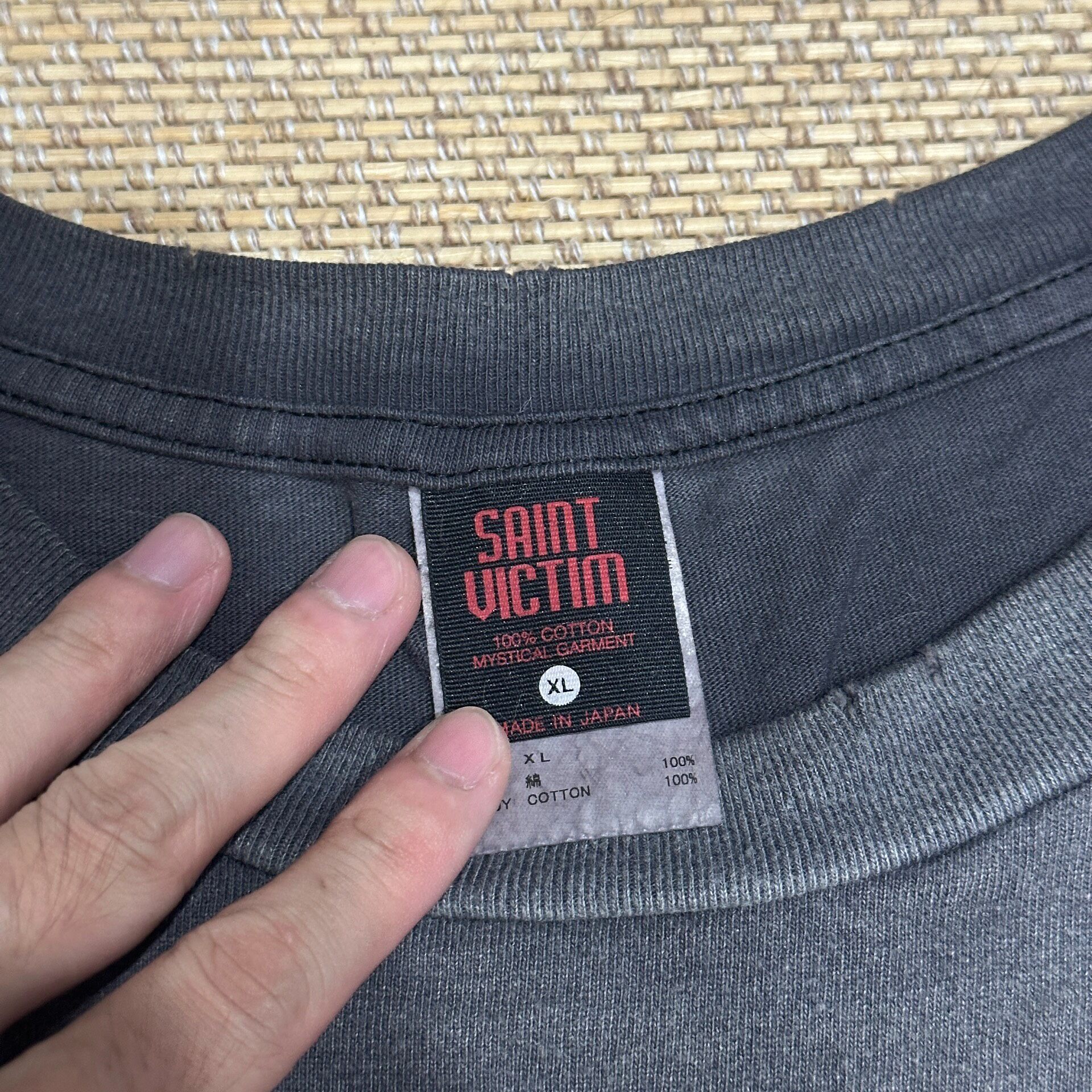 Saint Michael Freedom Astronaut Washed Tee — label