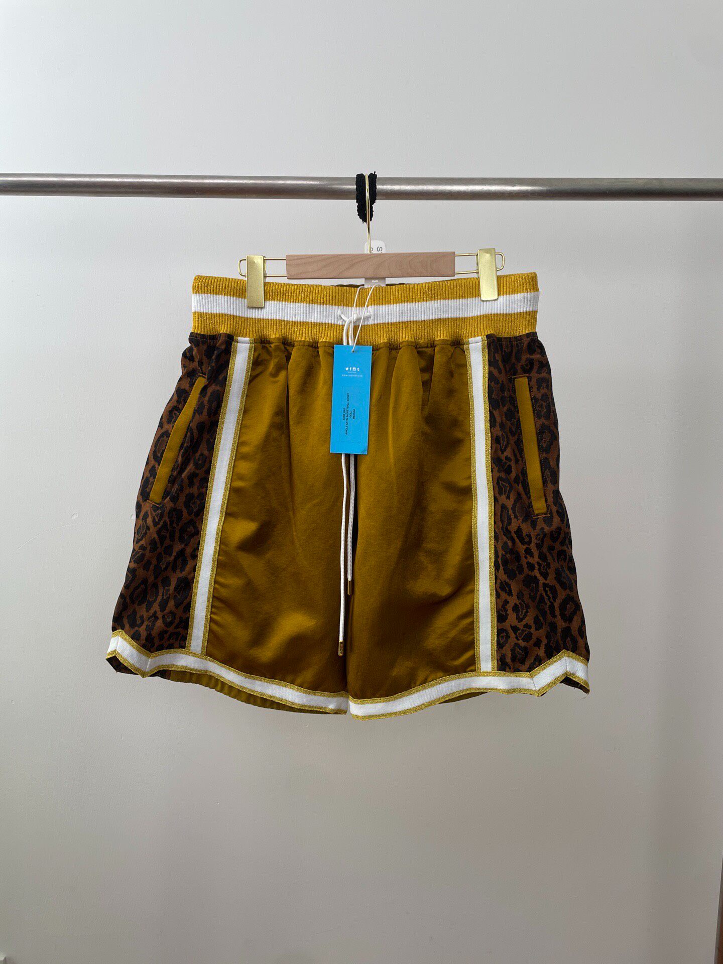 Just Don Leopard Side Velvet Shorts