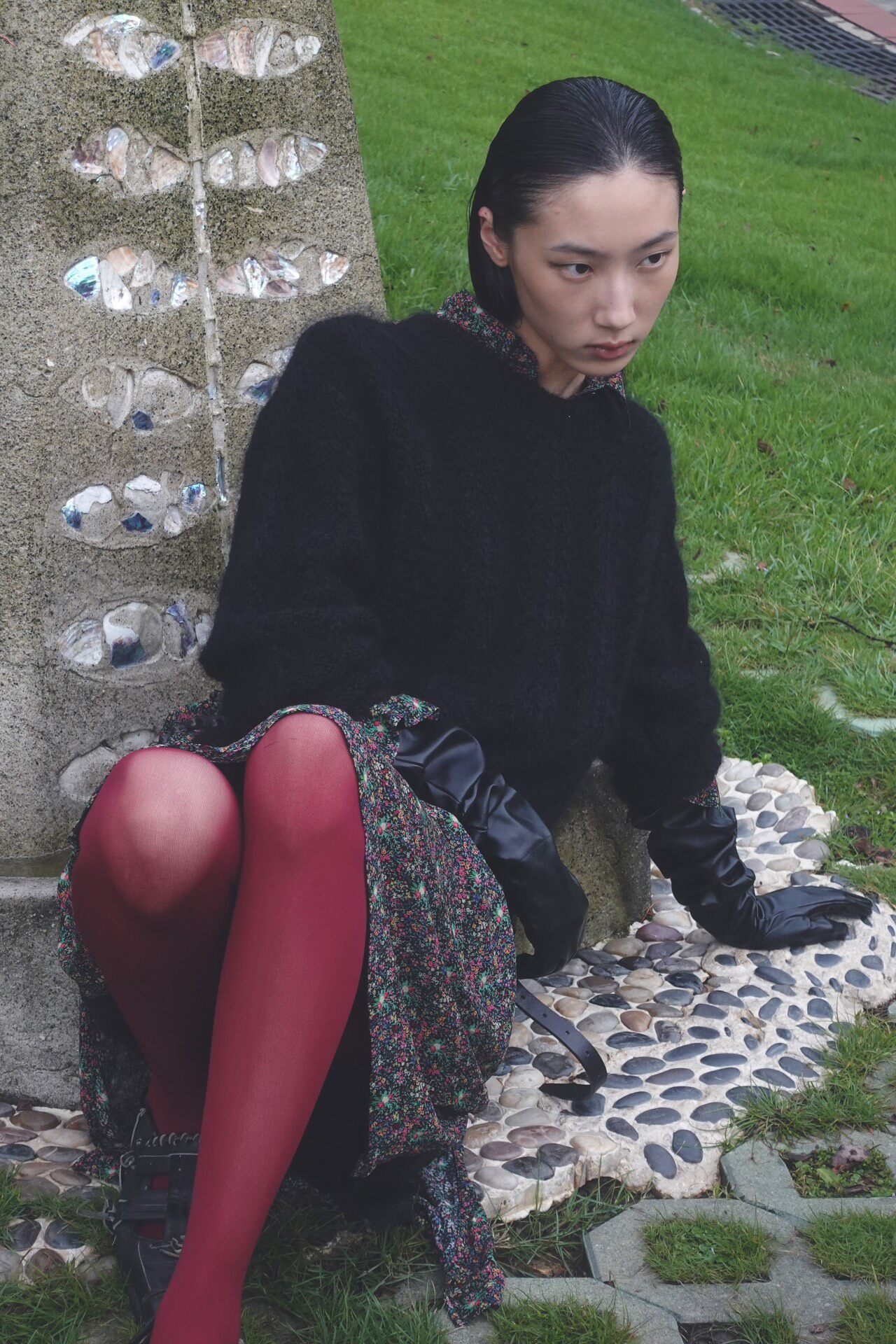 Junya Watanabe 2019 Floral Knit Dress — detail