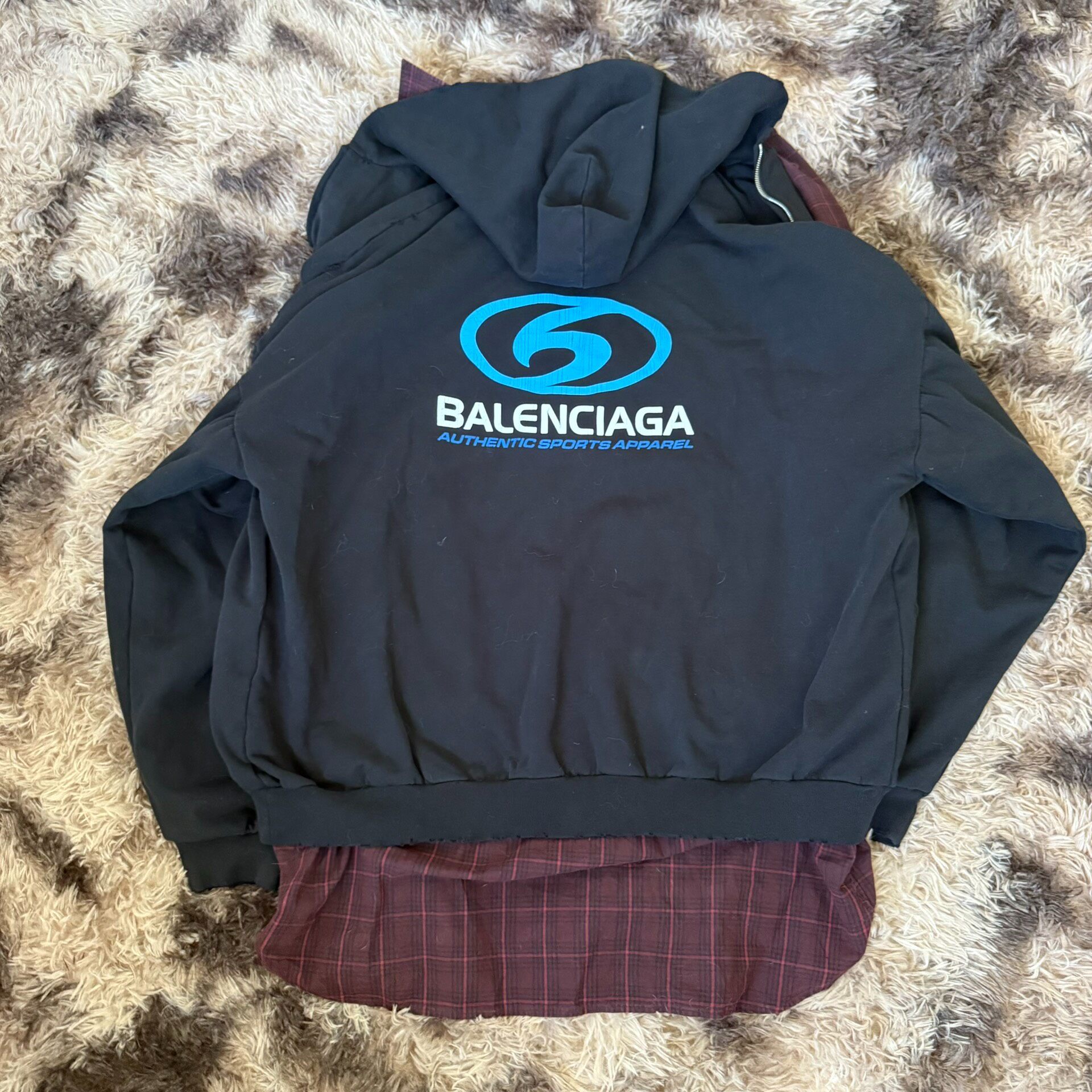 Balenciaga Fake Two-Piece Zip Jacket — front
