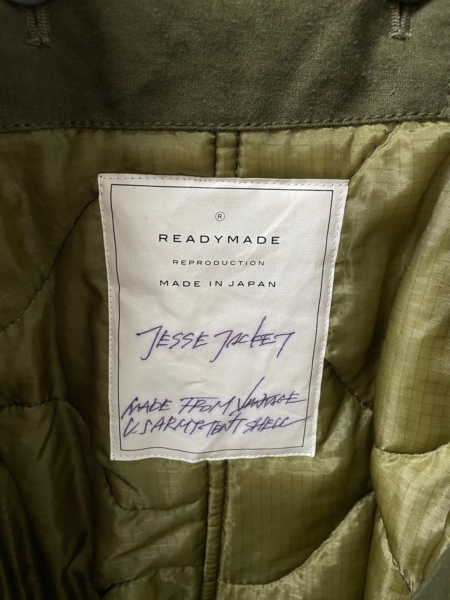 Jesse Jacket Army Green Bomber — detail