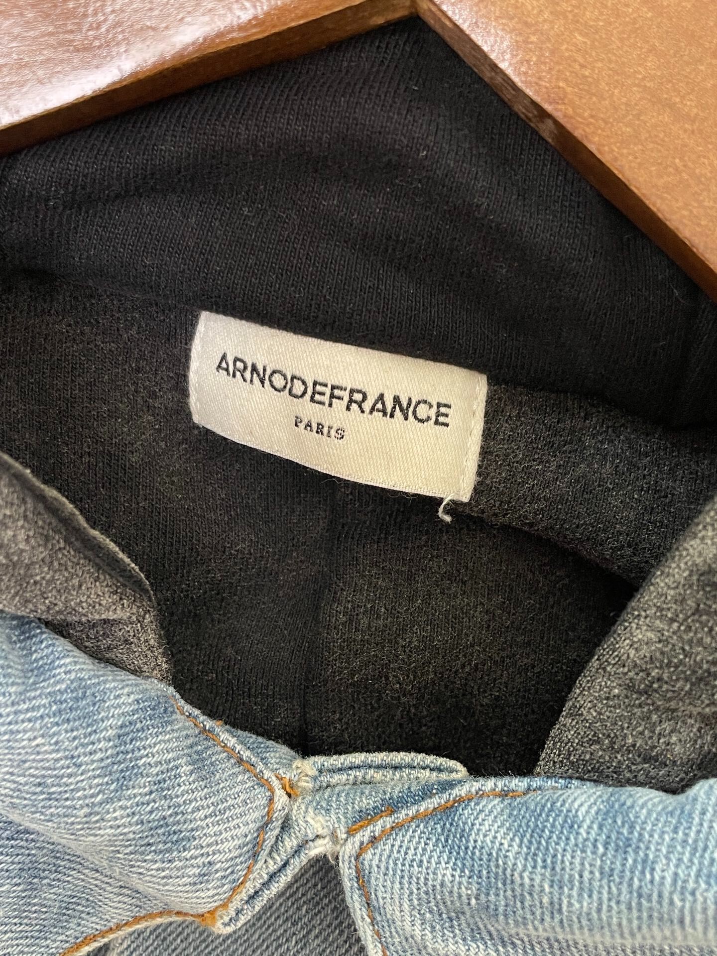 Arnode France Light Blue Denim Jacket — detail