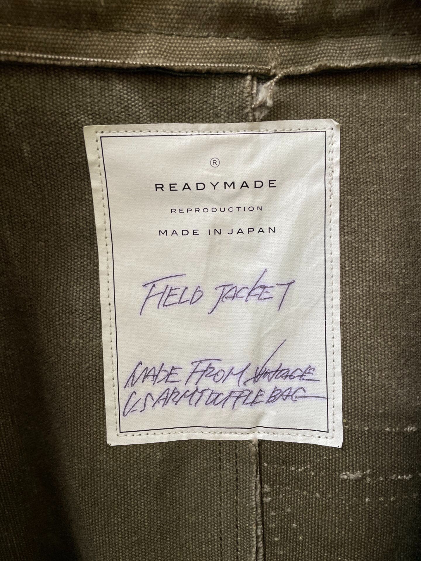ReadyMade M65 Vintage Field Jacket — detail