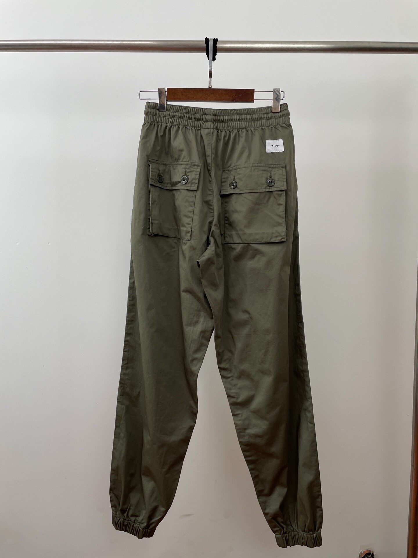 WTAPS Olive Green Jogger Pants — front