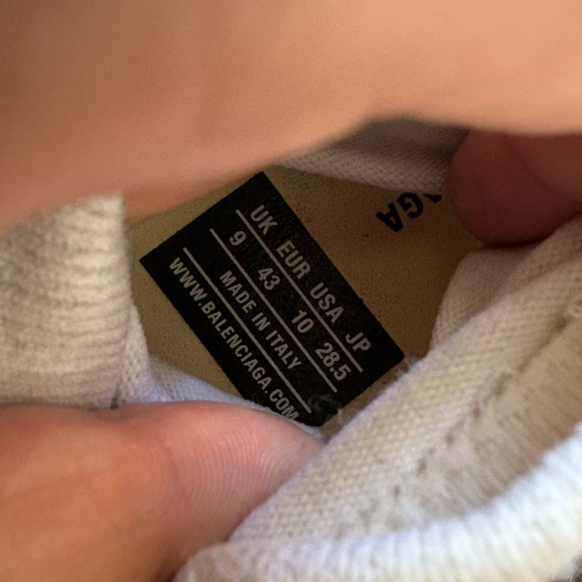 Balenciaga Light Gray Sock Shoes — back