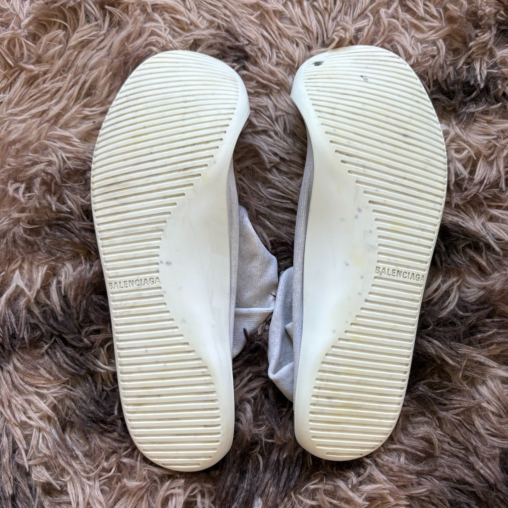Balenciaga Light Gray Sock Shoes — detail