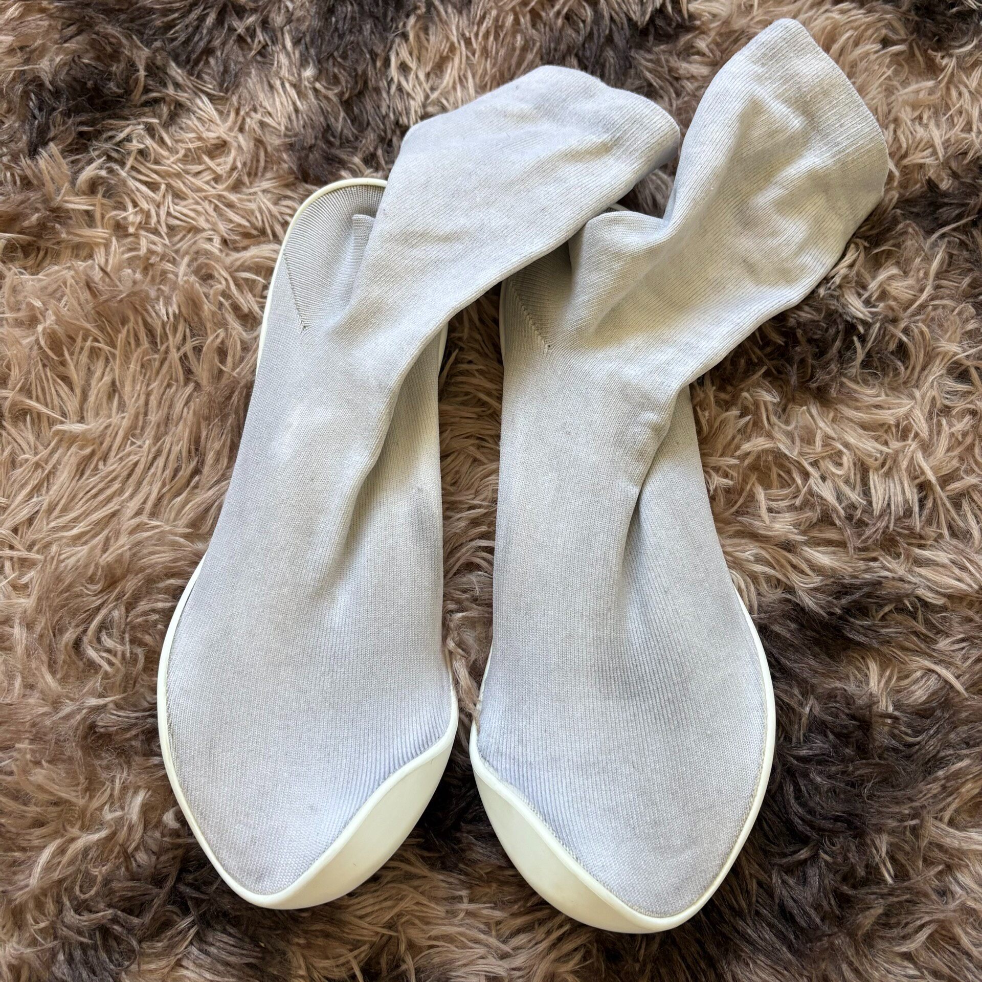 Balenciaga Light Gray Sock Shoes — front