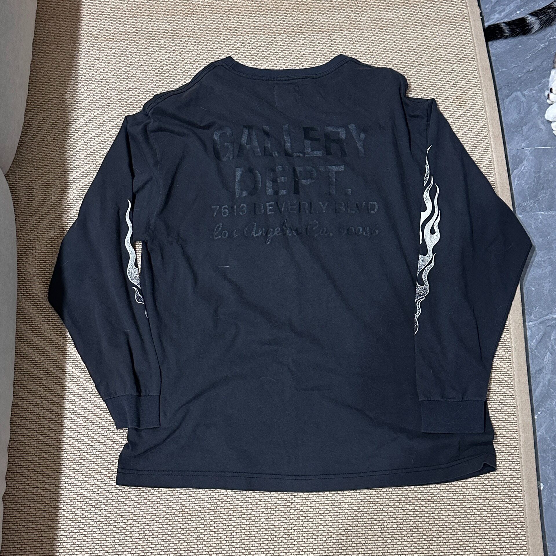 Gallery Dept Flame Washed Long Sleeve Tee — front