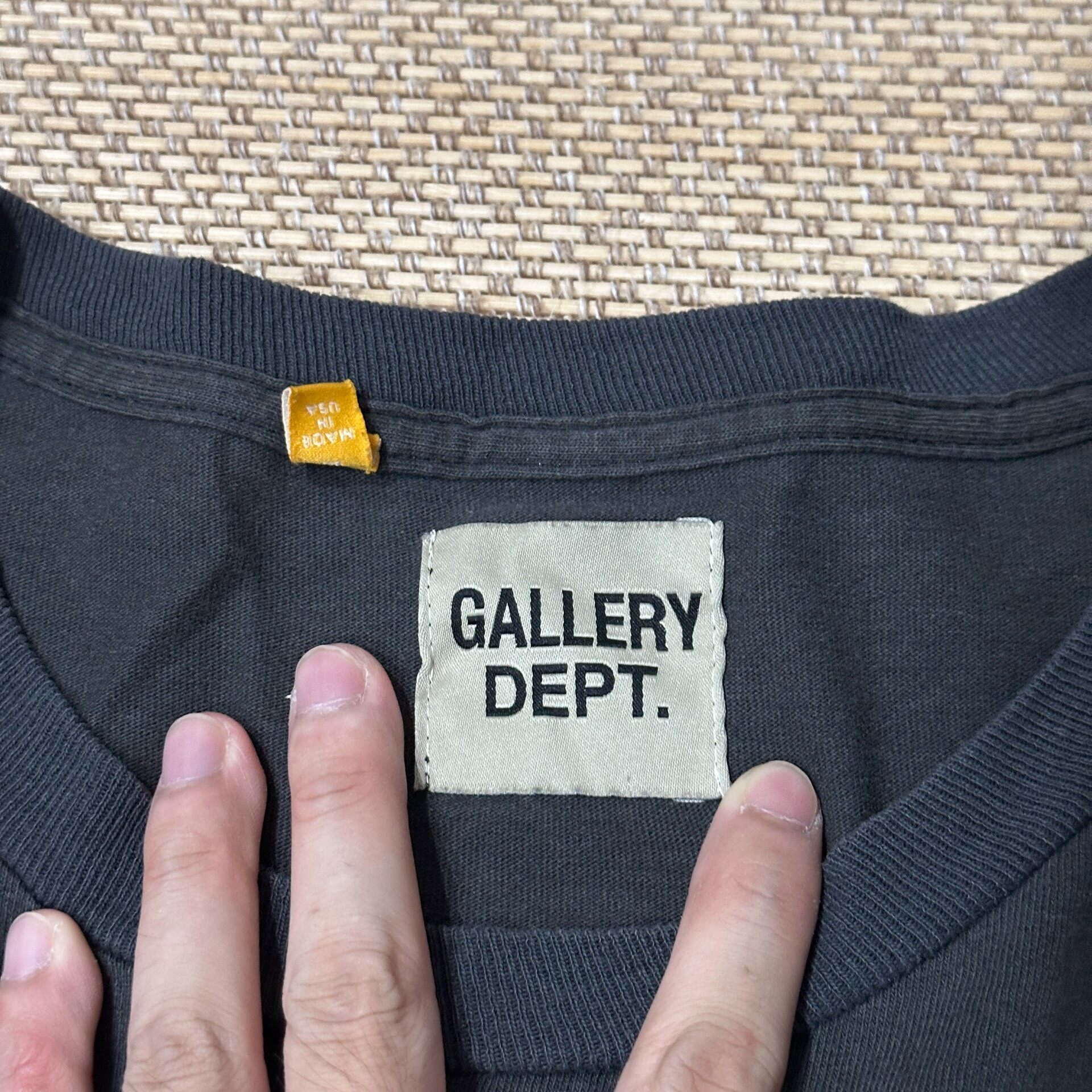 Gallery Dept Flame Washed Long Sleeve Tee — back
