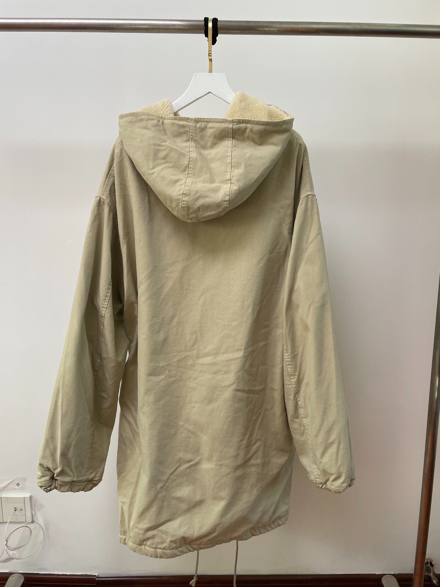 Yeezy Season4 Fleece Hooded Coat — front