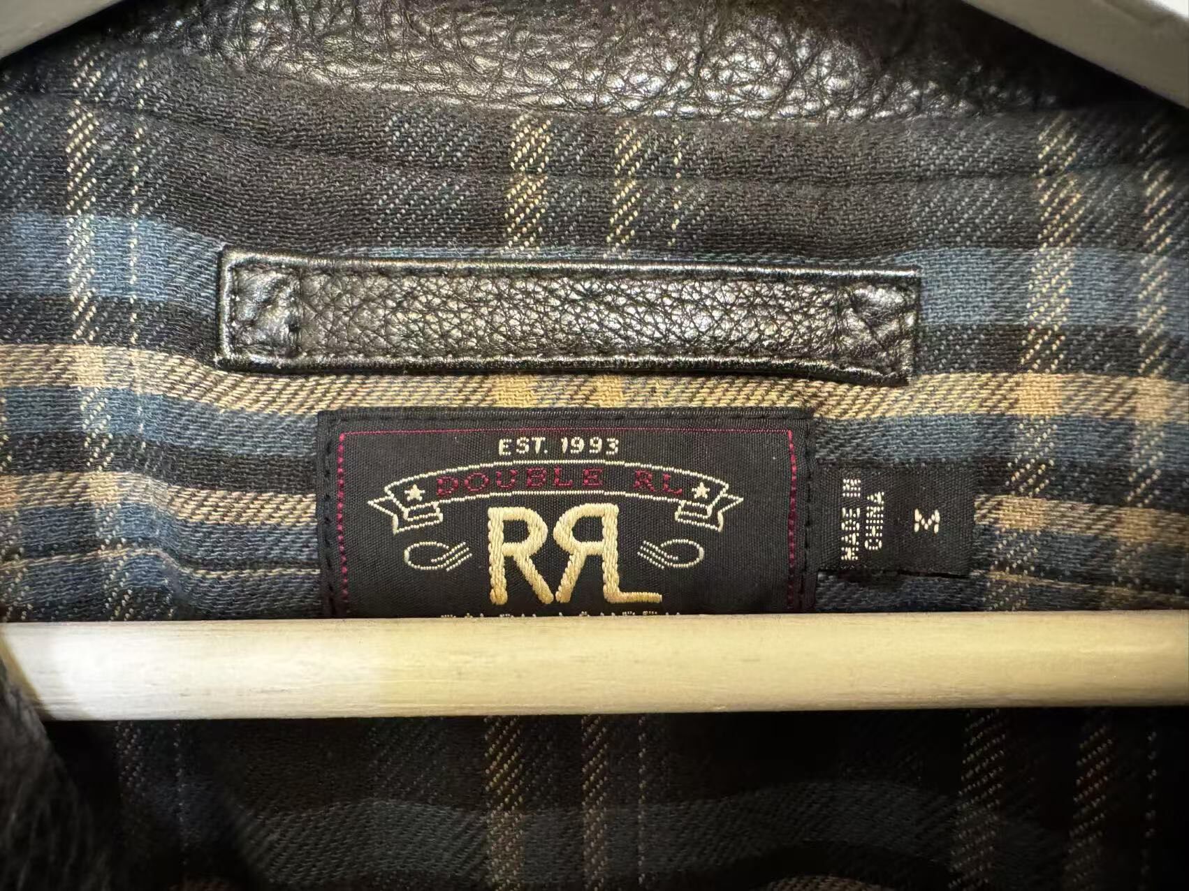 RRL Brakeman Leather Jacket — detail
