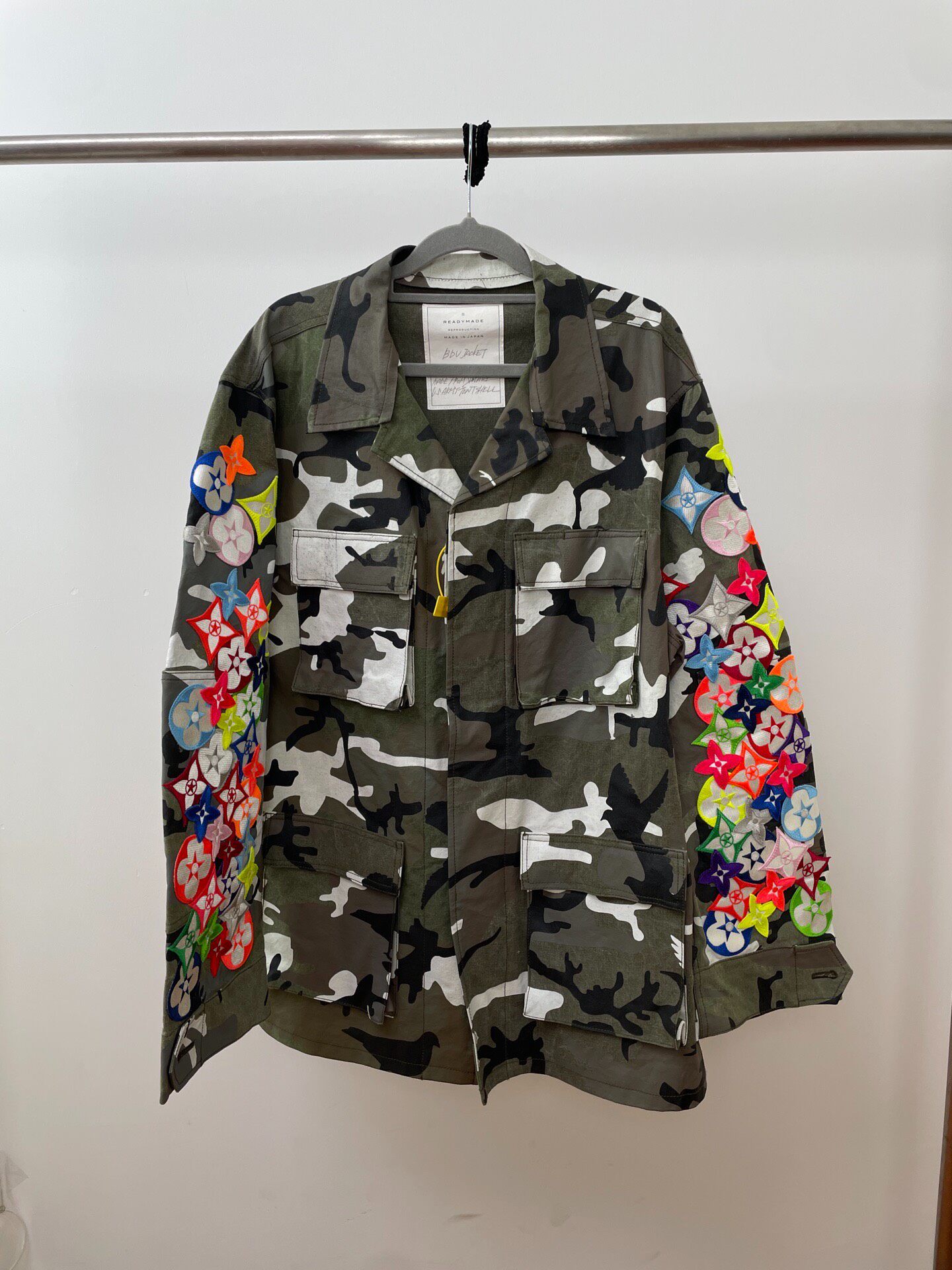 Olive Camouflage Jacket With Patches