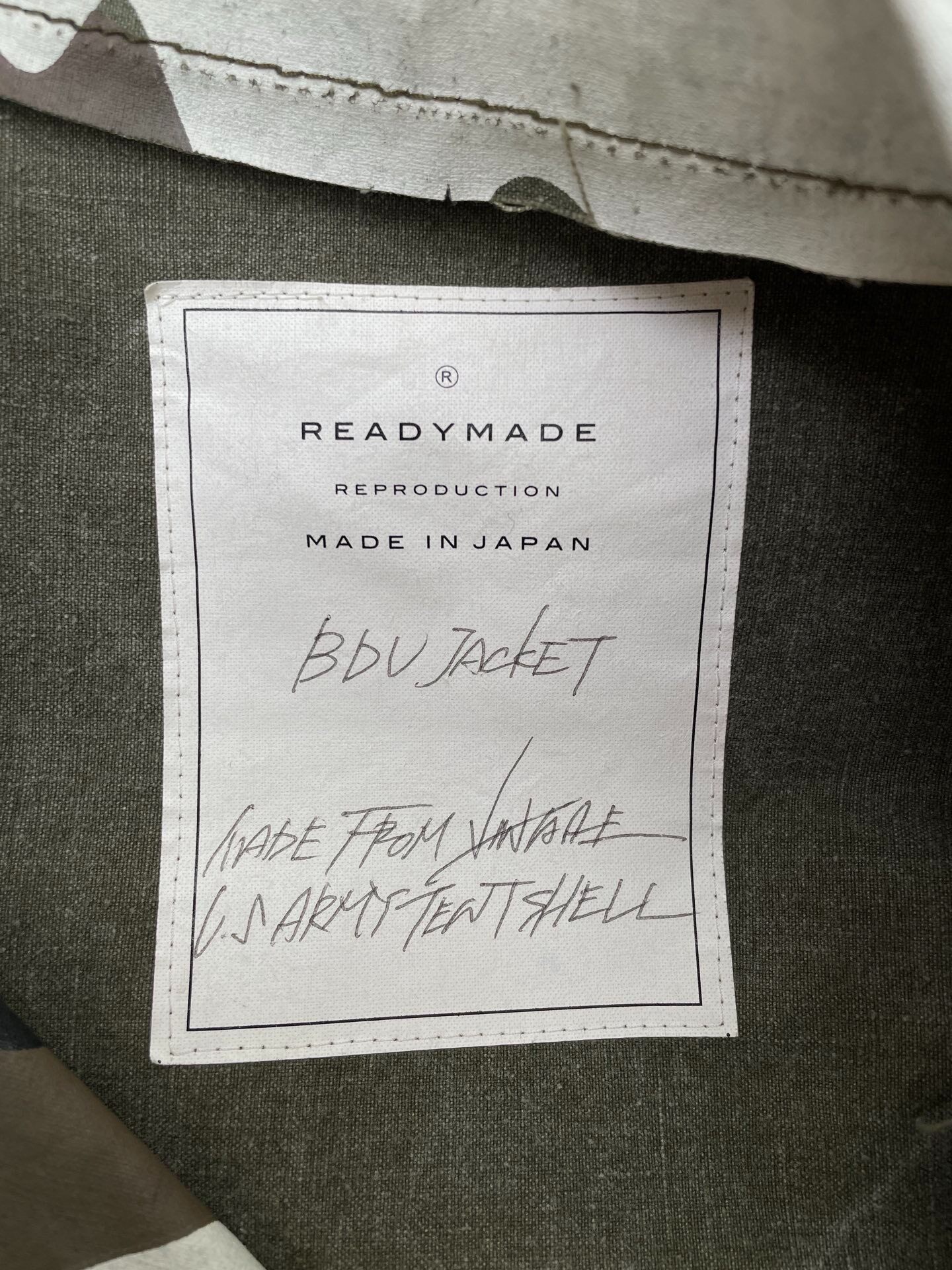 Olive Camouflage Jacket With Patches — back