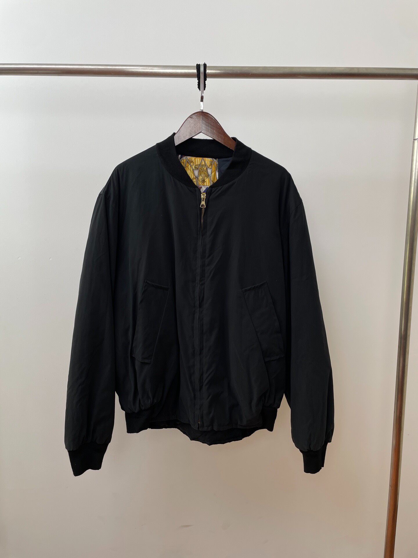 Hermes Silk Drum Print Bomber Jacket — front