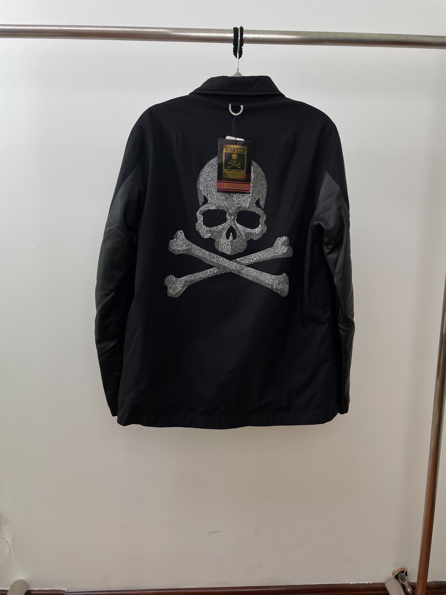 Mastermind Japan Glitter Skull Leather Jacket